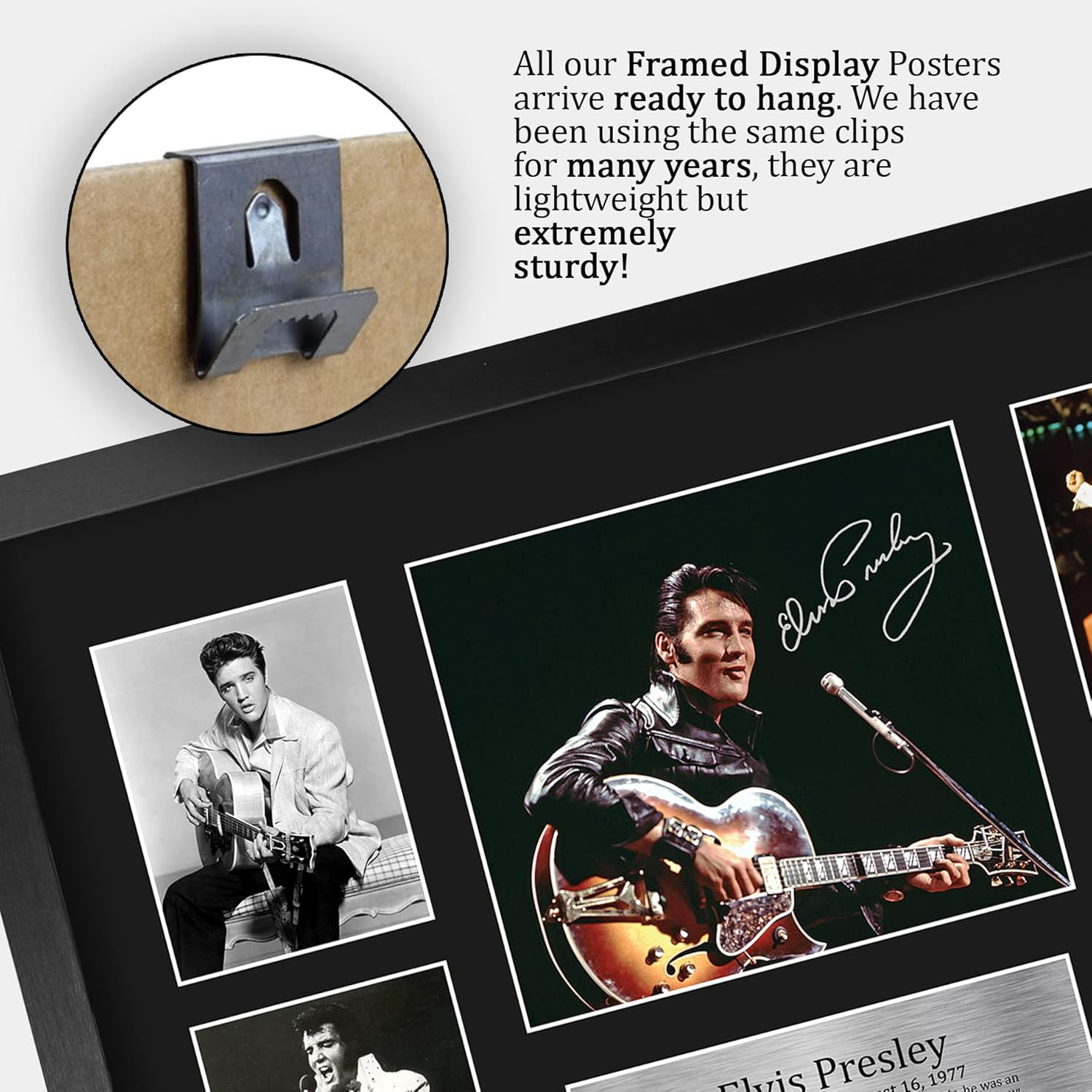 HWC Trading FR A3 Elvis Presley Musician the King Gifts Printed Signed Autograph Picture for Music Memorabilia Fans - A3 Framed image number 2