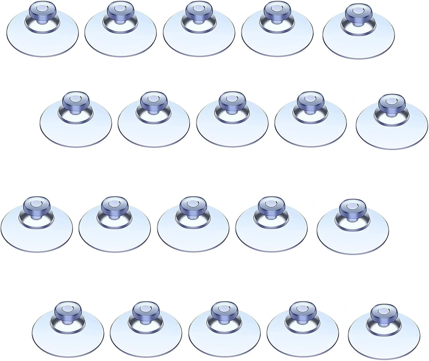 Clear Suction Cups Mushroom Head Plastic Sucker Pads Kitchen Window Suckers 20 Pack image number 1