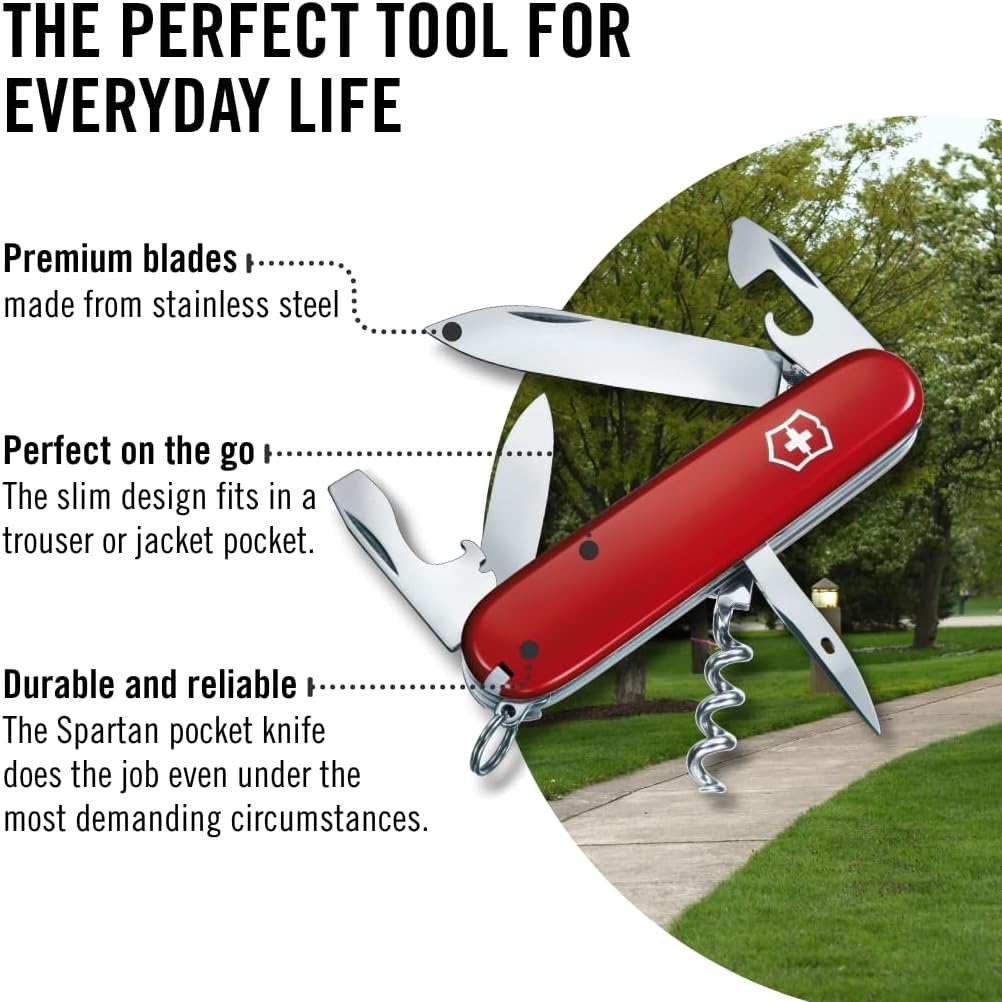 Victorinox Swiss Army Pocket Knife Spartan with 12 Functions, Red image number 5