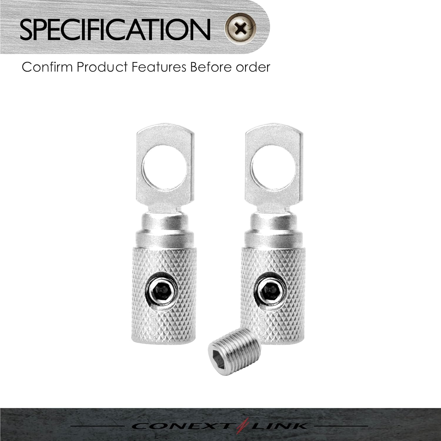 Conext Link RT8N-2 Series Set Screw Ring Terminal 2 Pack Nickel 8 Gauge image number 5