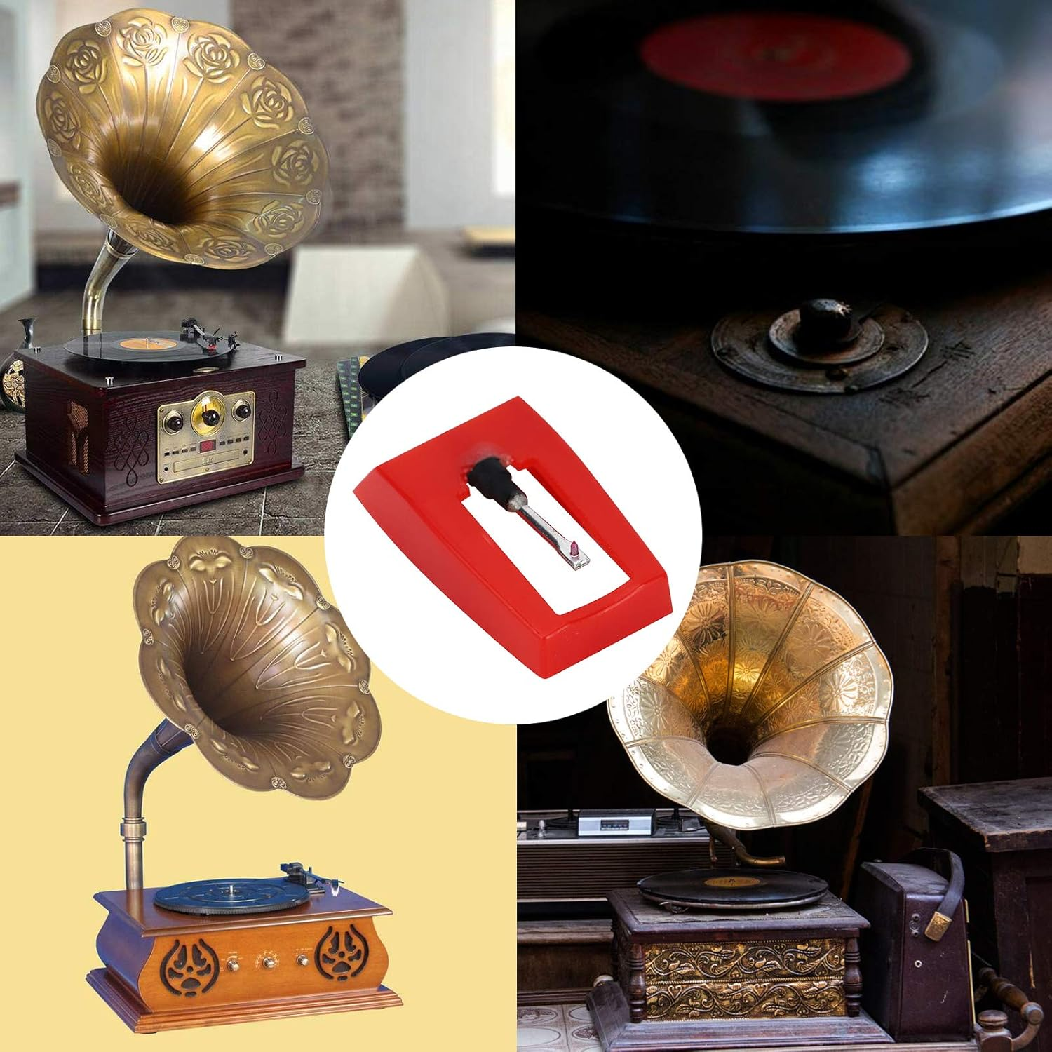 Record Player Needle Turntable Stylus Replacement Turntable Phonograph Vinyl Player More Brand 4 Pack Stylus Needles