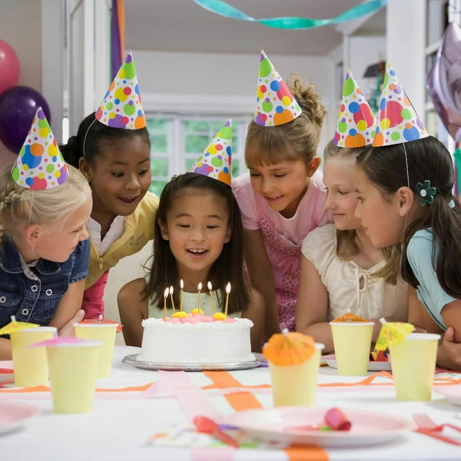 Birthday Cake Candles 6 Pieces Golden Candles, Birthday Party Long Thin Cake Candles Metallic Birthday Candles, Birthday Candles in Holders, for Wedding Anniversary Graduation Party Decors (A) image number 3