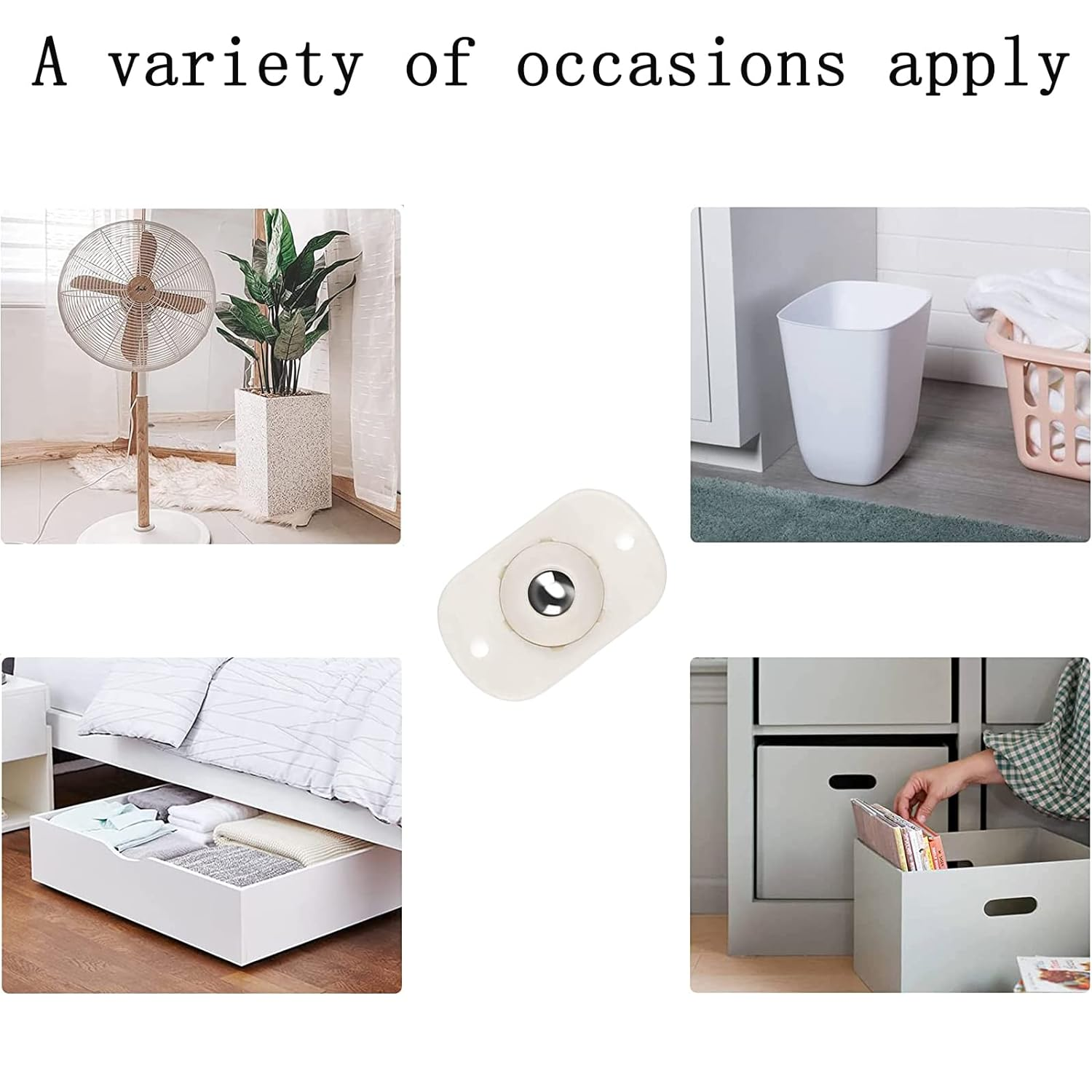 20 Pcs Mini Swivel Casters Wheels,360 Degree Rotating Casters,Self Adhesive Caster Wheels for Furniture Storage Boxes,Bearing Ball Transfer Wheels image number 5