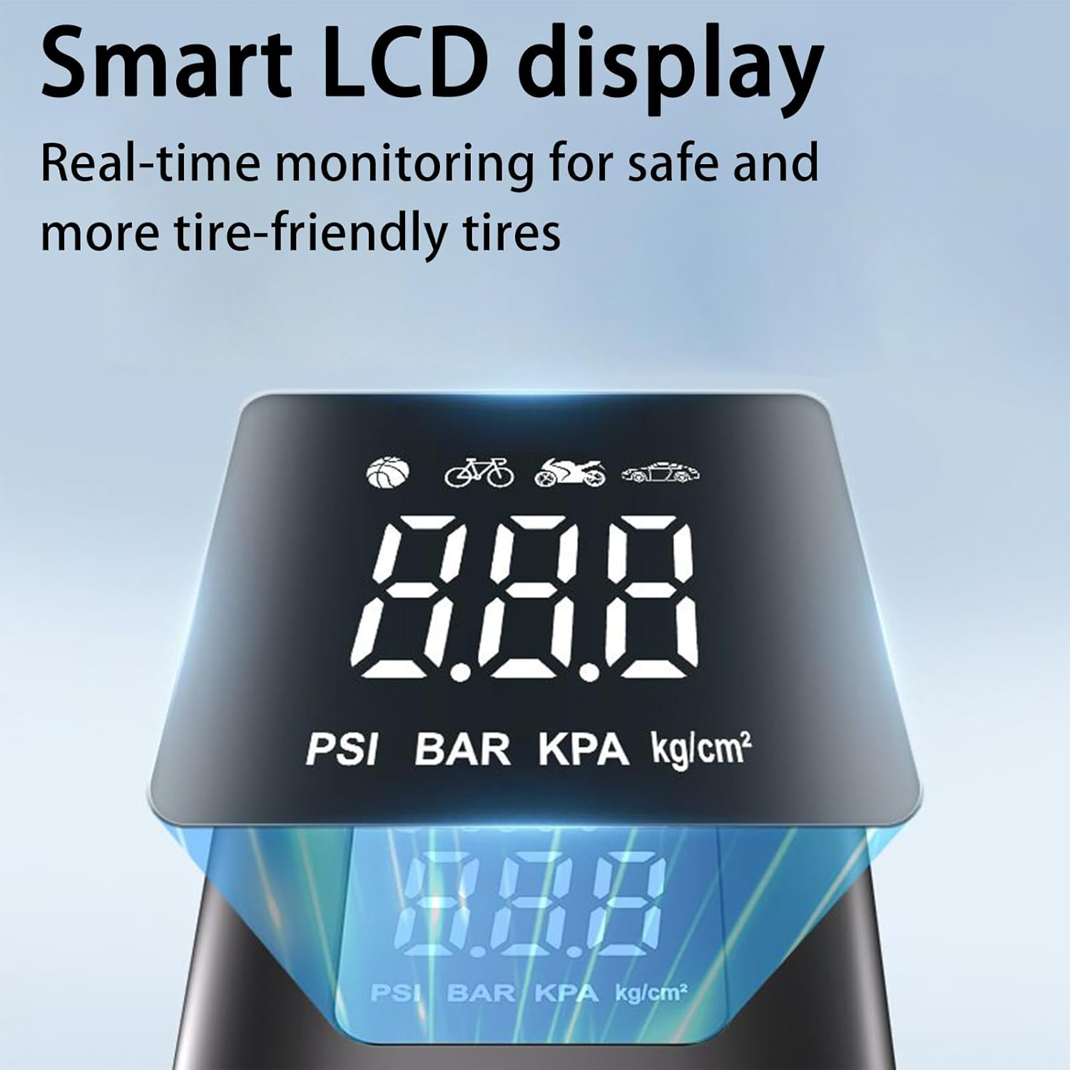 Air Compressor,Cordless Tire Inflator Portable Air Compressor - 150Psi Electric Cordless Gauge Pressure for Bike Car Truck Motorcycle Automotive Balls Bicycle Bike Car image number 3