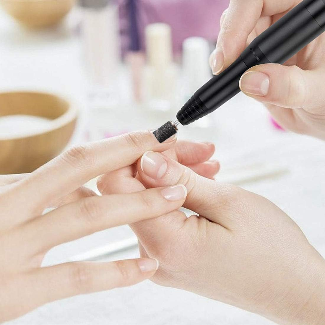 Rolybag Sanding Bands for Nail Drill 240 Pieces 3 Color Coarse Fine Grit Efile Sand Set 80#120#180#240#,2 Pieces 3/32 Inch Nail Drill Bits for Manicures and Pedicures image number 5