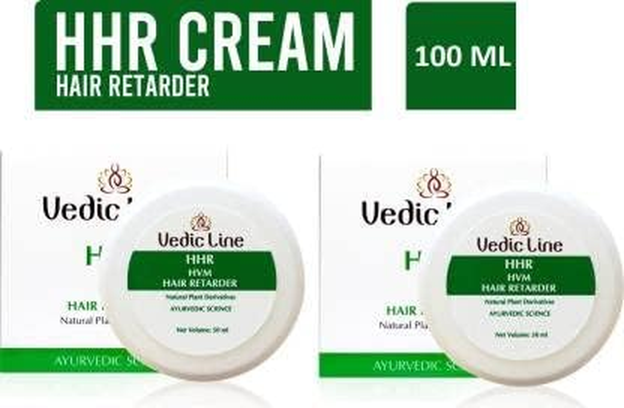 Vedicline HHR Hair Retarder Cream with Wheat Germ Oil and Papain Powder for Hair Free Skin, 50Ml (Pack of 2) 100Ml
