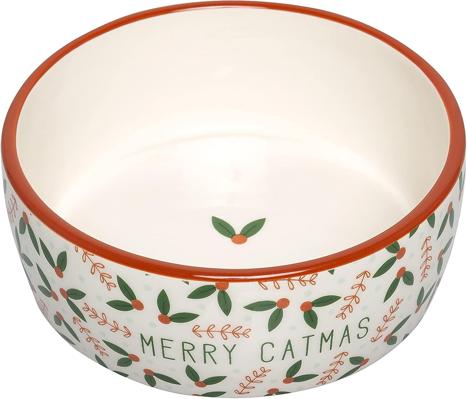Pearhead Merry Catmas Pet Bowl, Cat Water and Food Dish, Christmas Holiday Cat Pet Bowl, Small image number 3