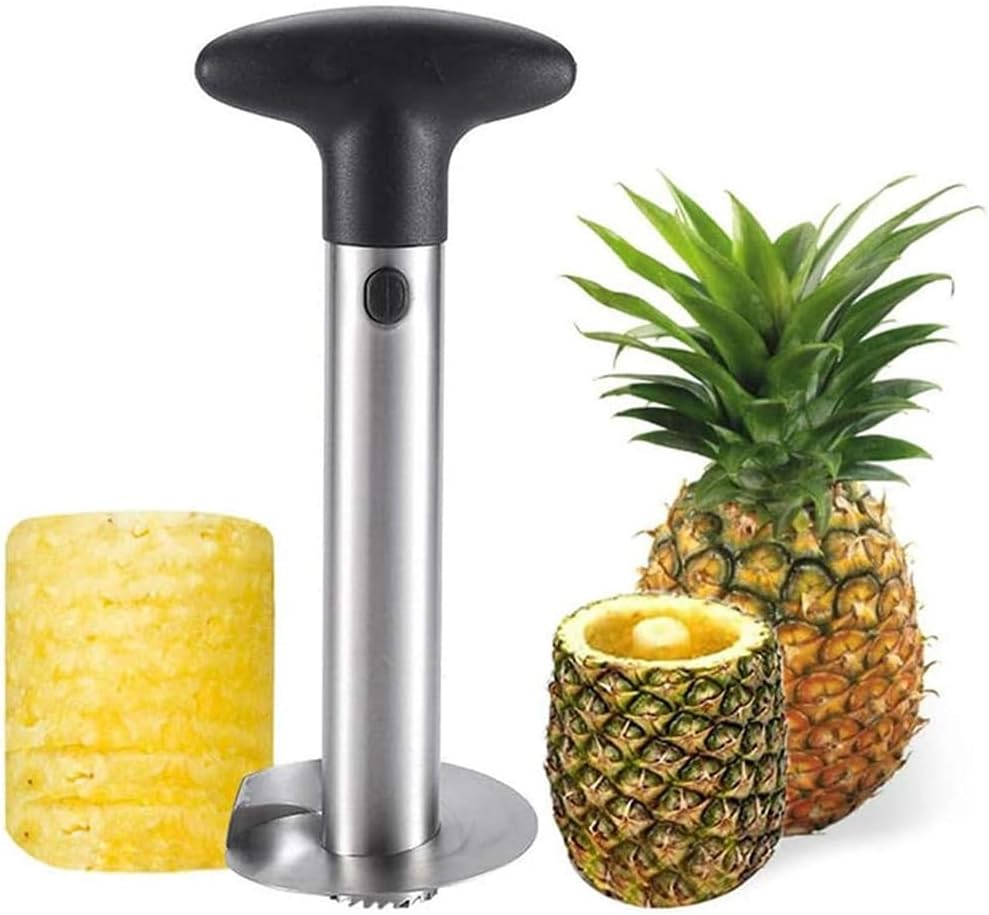 2X New Stainless Steel Easy Kitchen Tool Fruit Pineapple Corer Slicer Cutter Peeler image number 1
