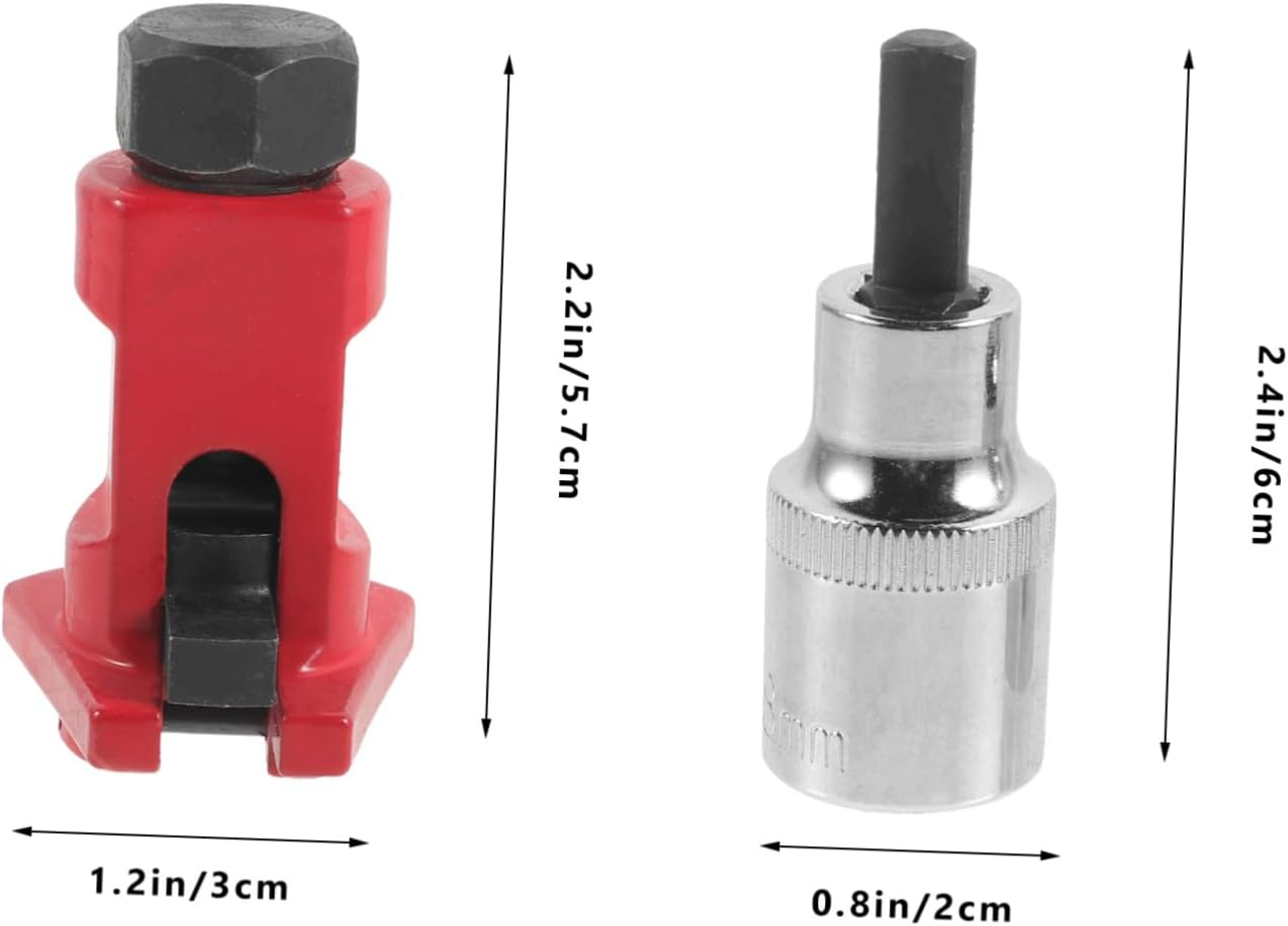 Veemoon 3Pcs Car Shock Absorber Remover Strut Spreader Tool Set Red Suspension Strut Separating Socket for Automotive Suspension Arm Repair image number 3