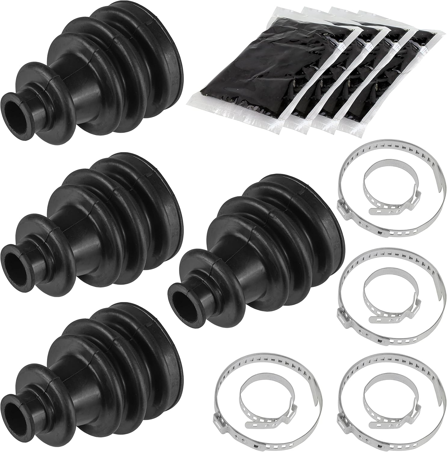 Caltric 2 Front Right Left Axle CV Boot Kit Compatible with Polaris Ranger XP 900 Eps 2013 2014-2019 image number 2