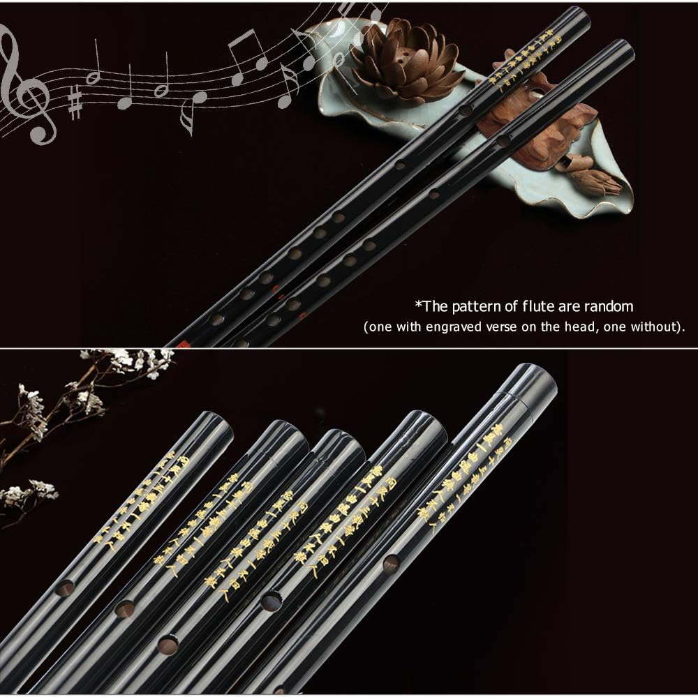 F Key Dizi Bamboo Flute C Se Traditional Musical Instrument with Carrying Bag for Beginners Music Rs Black F Key image number 3