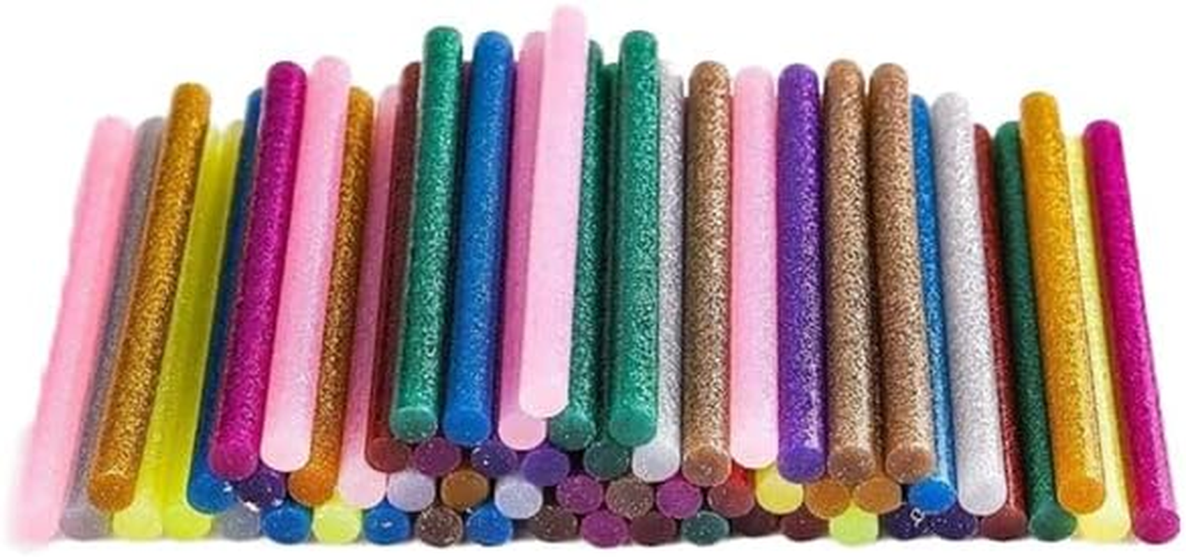 AIMALL 50PCS Colored Glitter Hot Melt Glue Gun Sticks for Arts Craft Wedding Card image number 5