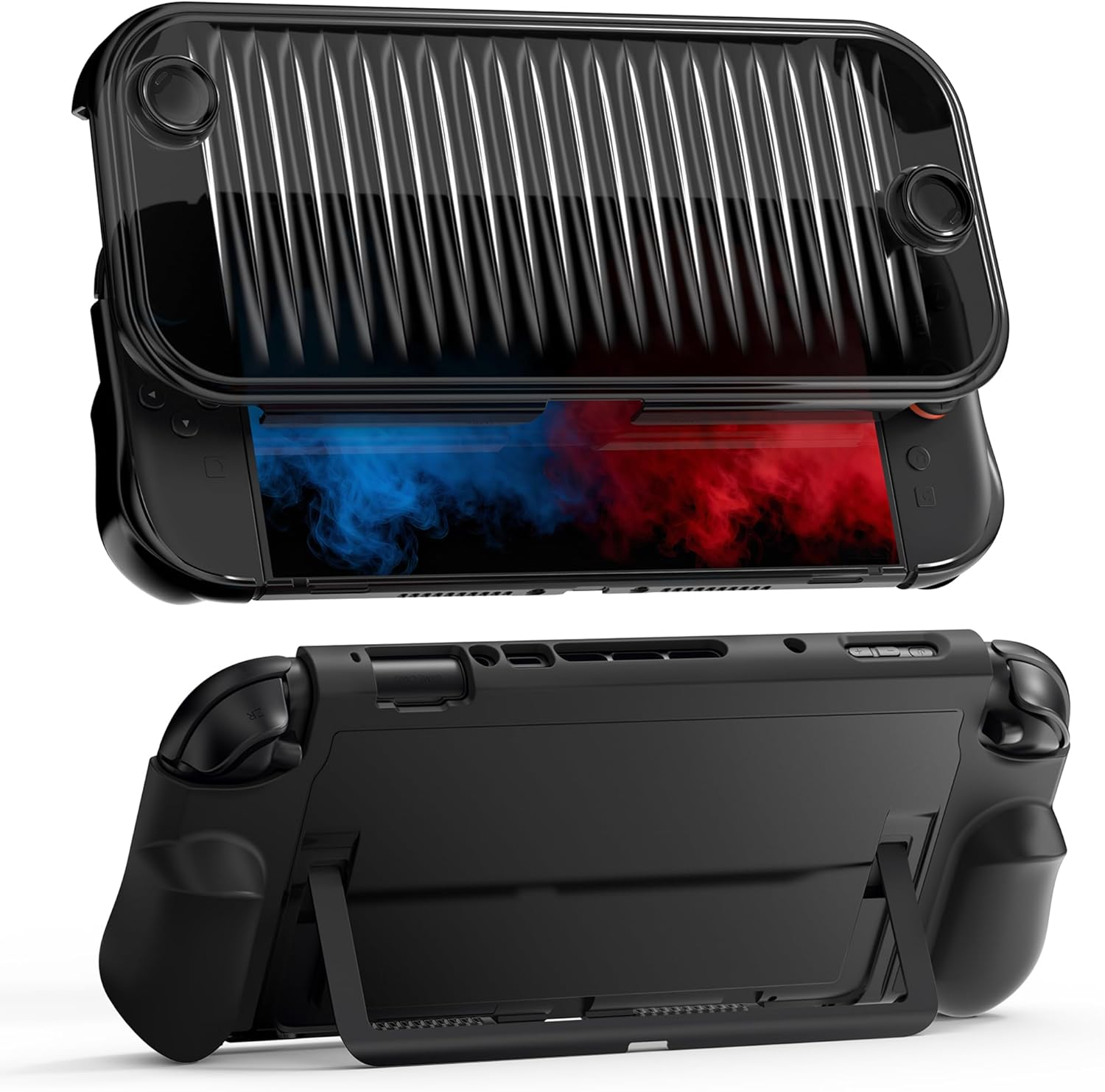 Geekshare Protective Case Compatible with Switch 2 Console, Full Coverage Shell Cover with Ergonomic Soft Grip, Hard PC Front Cover, Shock Absorption, Anti-Scratch, Easy Install/Detach image number 5