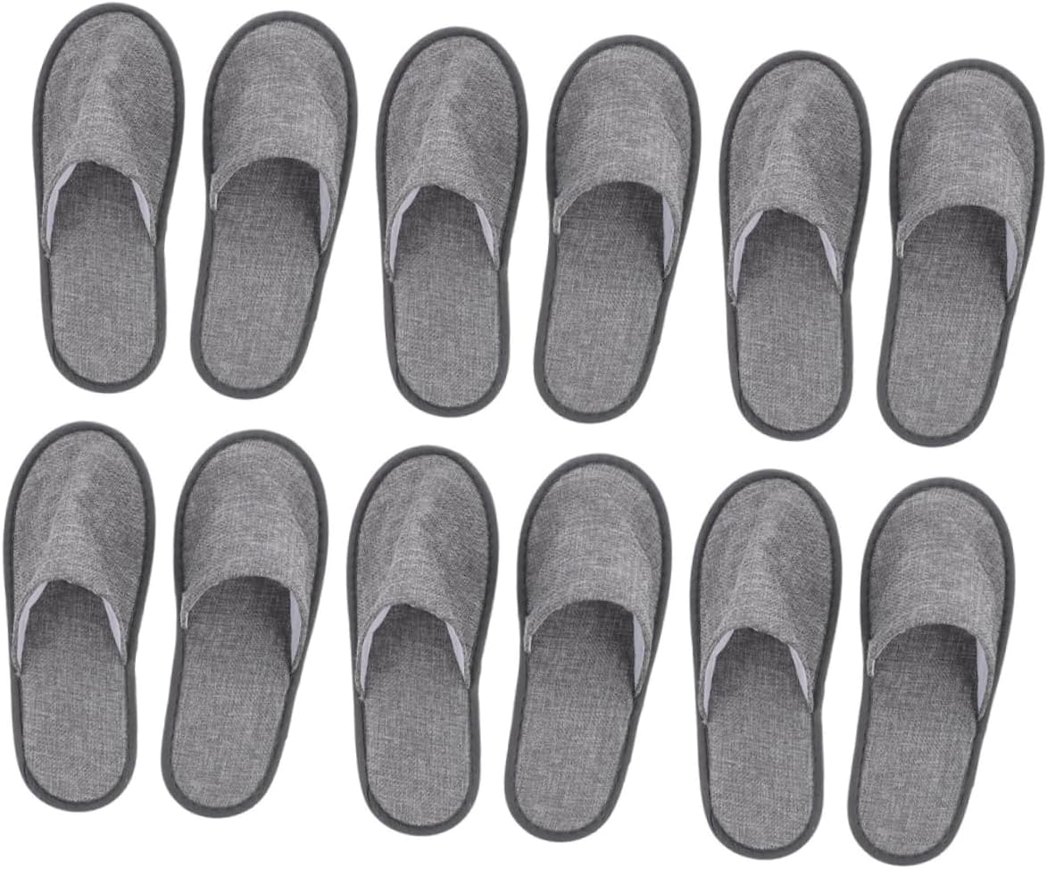 NIYANGLE 6Pairs Rainbow Slippers Travel Slippers Foldable Hotel Guest for Men Women image number 4