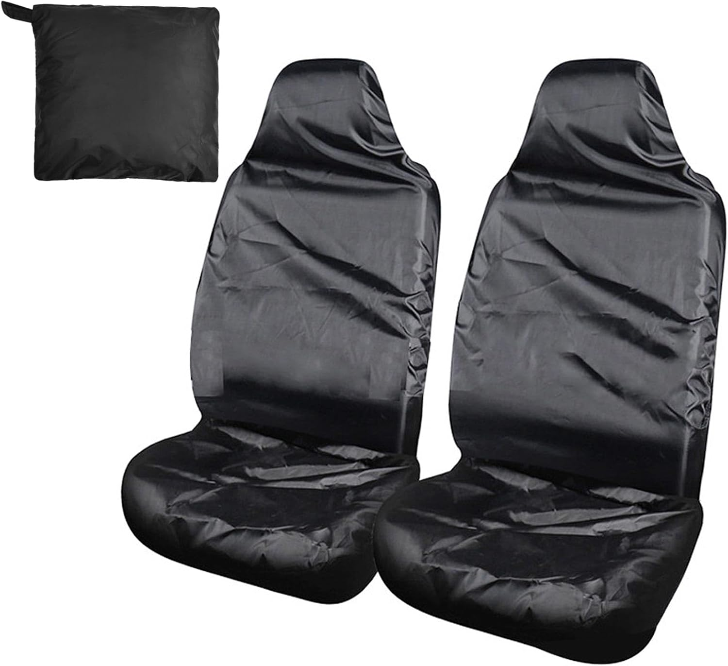 Seat Protector for Car Seats, 2Pcs Universal Car Seat Protectors, Front Seat Covers, Protective Cover, Waterproof, Universal Black Car Seat Cover, Dustproof, Waterproof Fabric