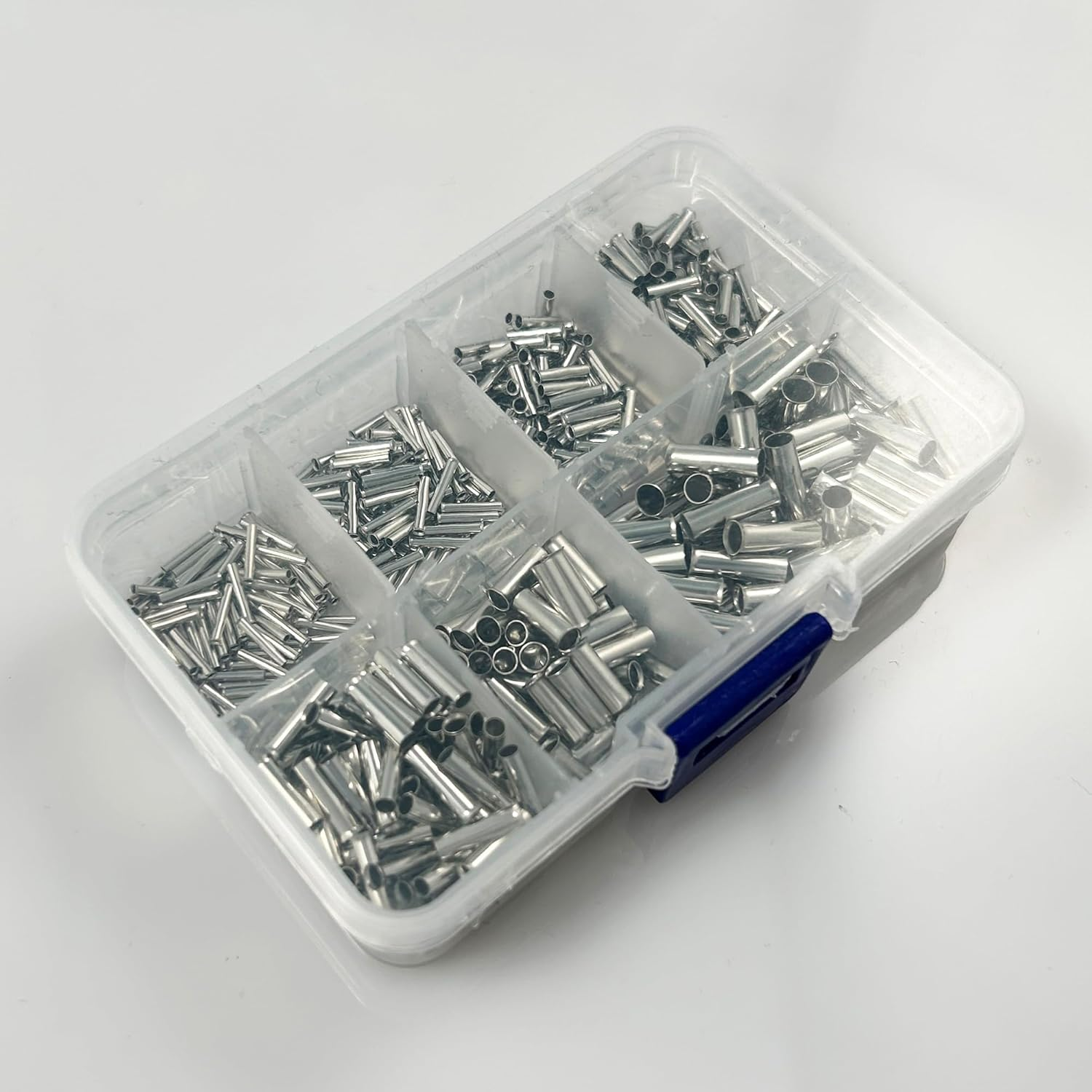 Yenghome 600 Pcs 7 Sizes Electrical Wire Ferrules Kits Tinned Copper Crimp Connector AWG 22-10 Non Insulated Ferrules Pin Cord End Terminal Assortment Kit image number 1