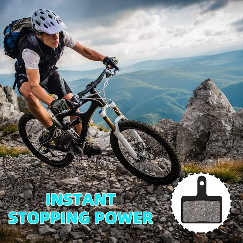 4 Pairs High-Performance Bicycle Disc Brake Pads for Shimano - Semi Metal & Copper, Compact & Durable, with Spring Clips & Bolts, Ideal for Mountain Bikes, Mechanical/Hydraulic Brakes image number 4
