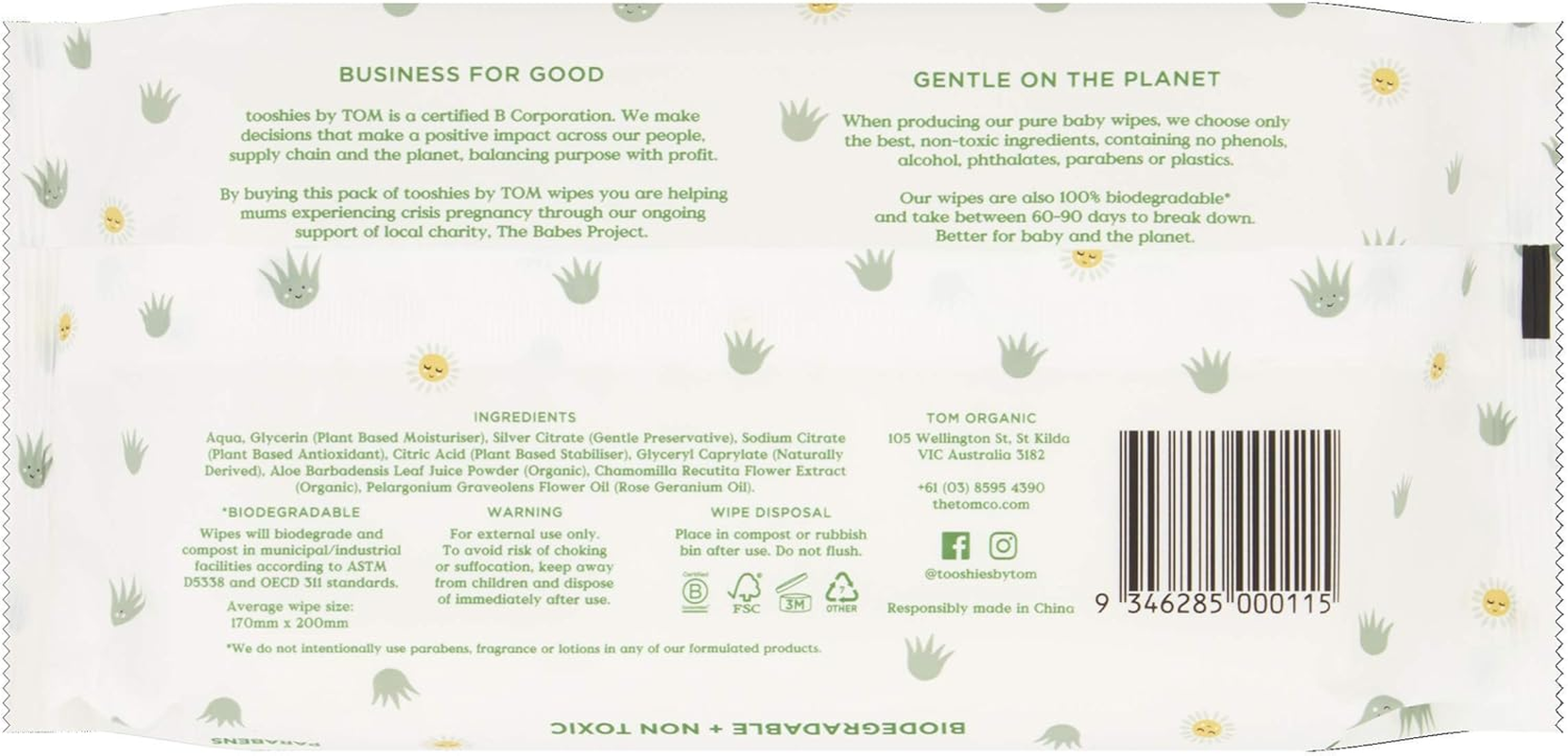 Fragrance Free 70 Pure Baby Wipes, 70 Count image number 2