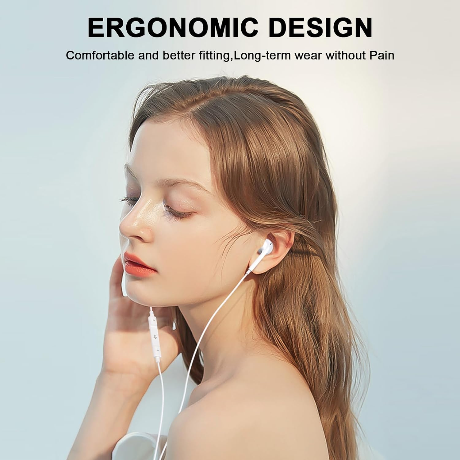 2 Pack USB C Wired Earbuds Ear Buds for Iphone 17 16 Pro Max 16E 16 plus 16Pro 15 Pro Max 15 plus 15Pro 15 USBC In-Ear Headphones Wired Type C Iphone 16 Earbud Earphones Headsets with Microphone image number 4