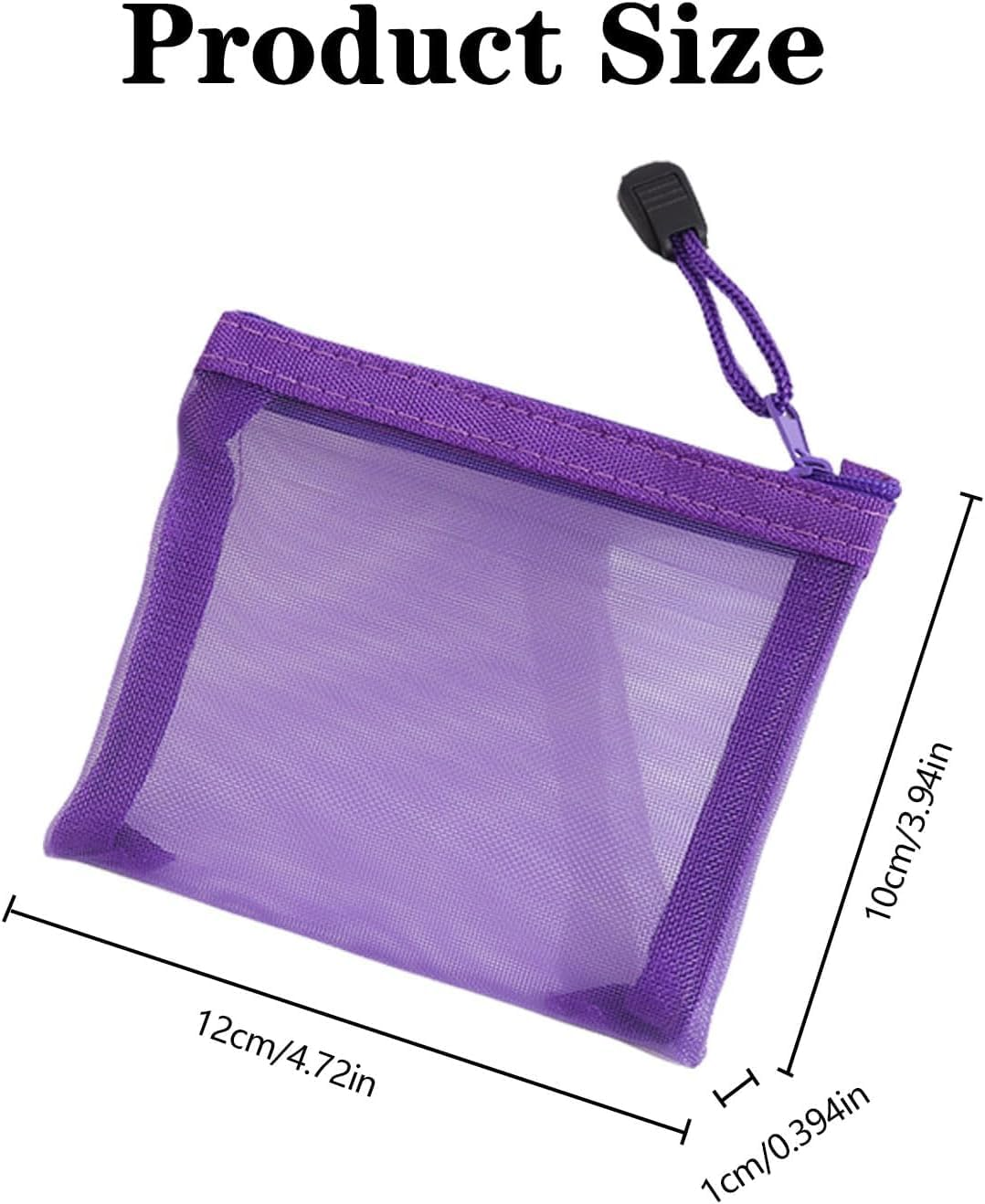 Fokmuaex 18 Pcs 12X10Cm Mini Reusable Nylon Mesh Zipper Bags - Sturdy Zipper Pouch Organizer for Travel, Office & Daily Use - Perfect for Makeup image number 1