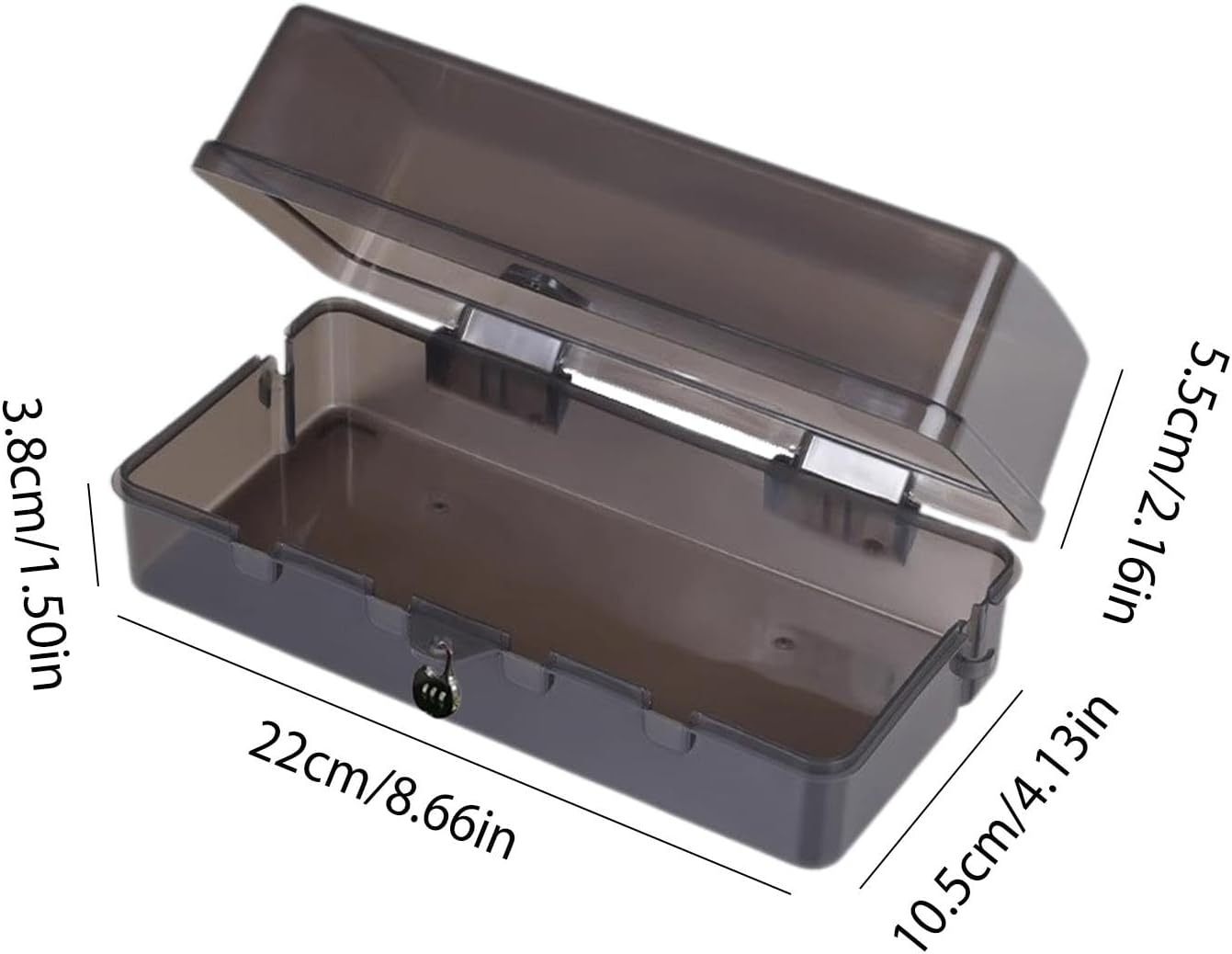 Generic Waterproof Cable Box Cover, 6 Outlet Holes Waterproof Electrical Box Cover, Lockable Outdoor Socket Box Rainproof Large Space for Socket Assistant, XV2S0LBRRQD5THD07 - White image number 5