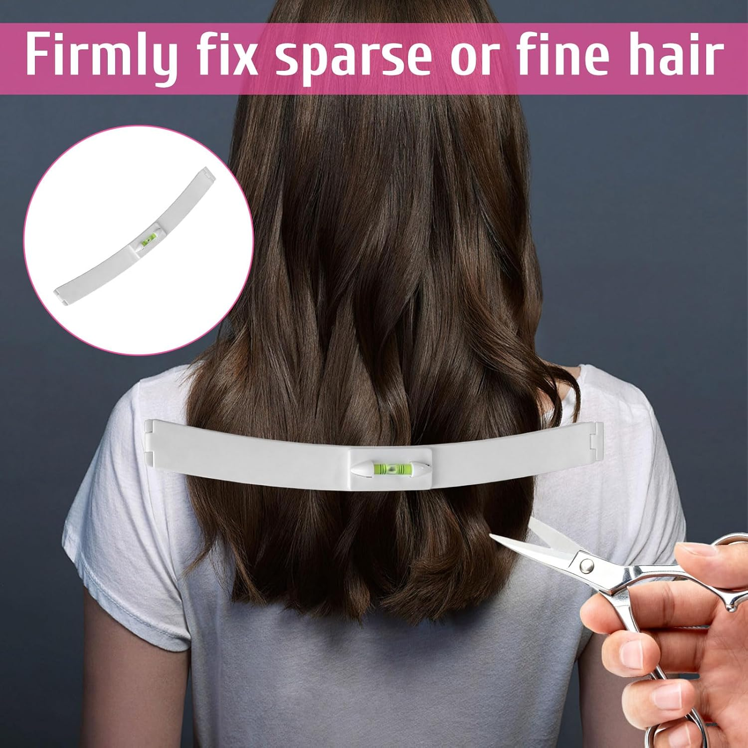 Hair Tools, 2Pcs Hair Styling Tools, Hair Cutting Kit, Professional Pony Cutting Aid, Haircut Clips, Haircutting Aid Clips, Practical Haircut Clip, Tools for Salon, Bangs, Styling and Layers image number 1