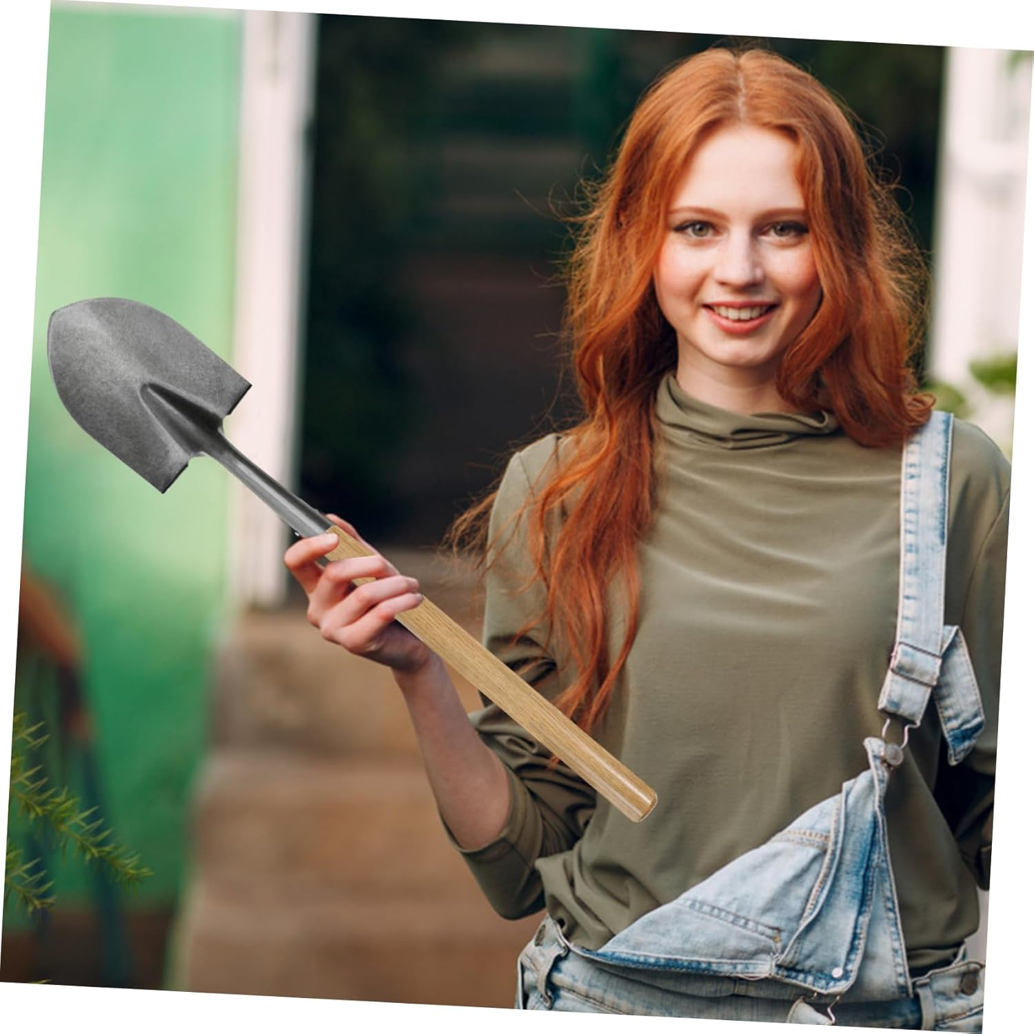 ROMISBABA Solid Wood Shovel Handle Thickened Farm Tool Replacement Wooden Handle for Agricultural Gardening Tools image number 1