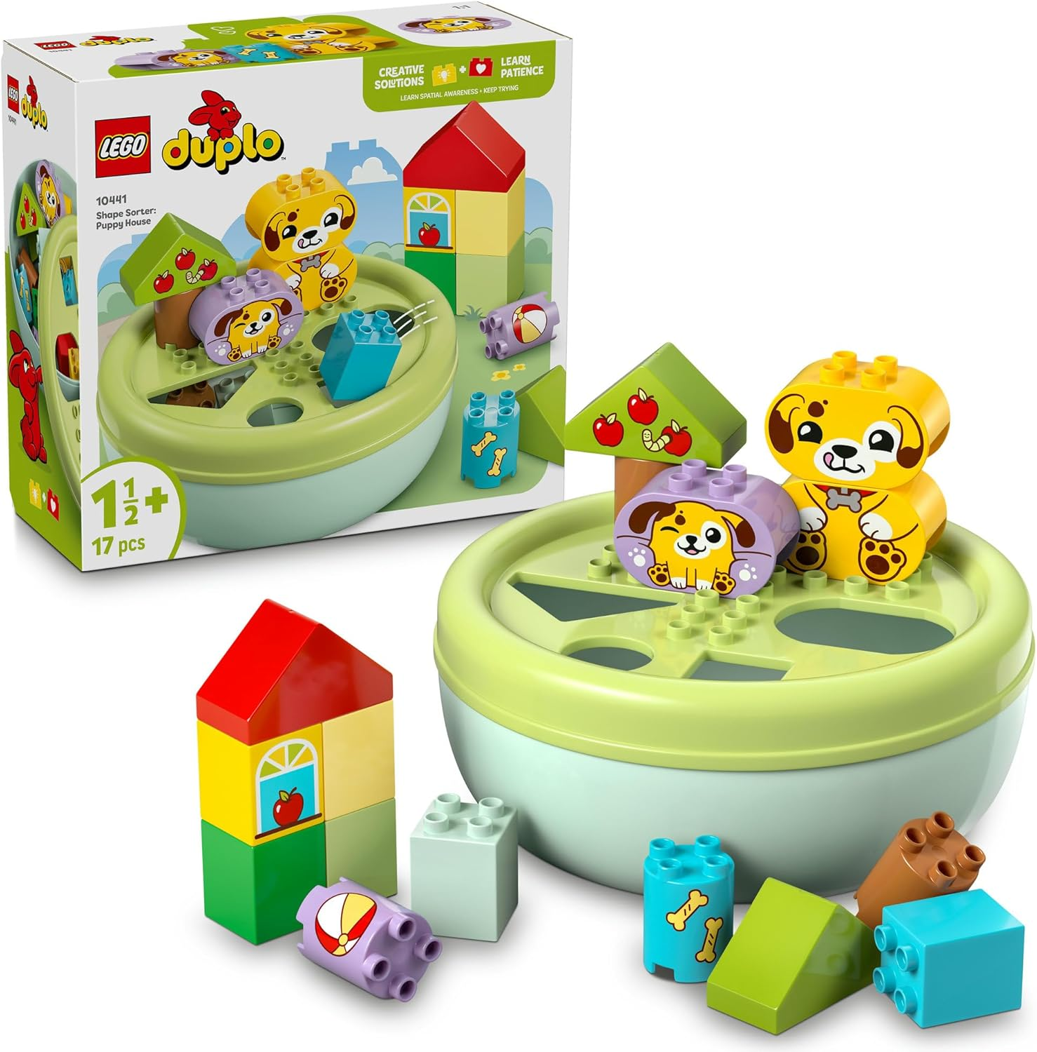 LEGO&reg; DUPLO&reg; My First Shape Sorter: Puppy House 10441 Toddler Toy Encourages Creative Role Play and Fine Motor Skills, Packed with Learning Activities for Preschoolers Aged 18 Months and Up image number 5