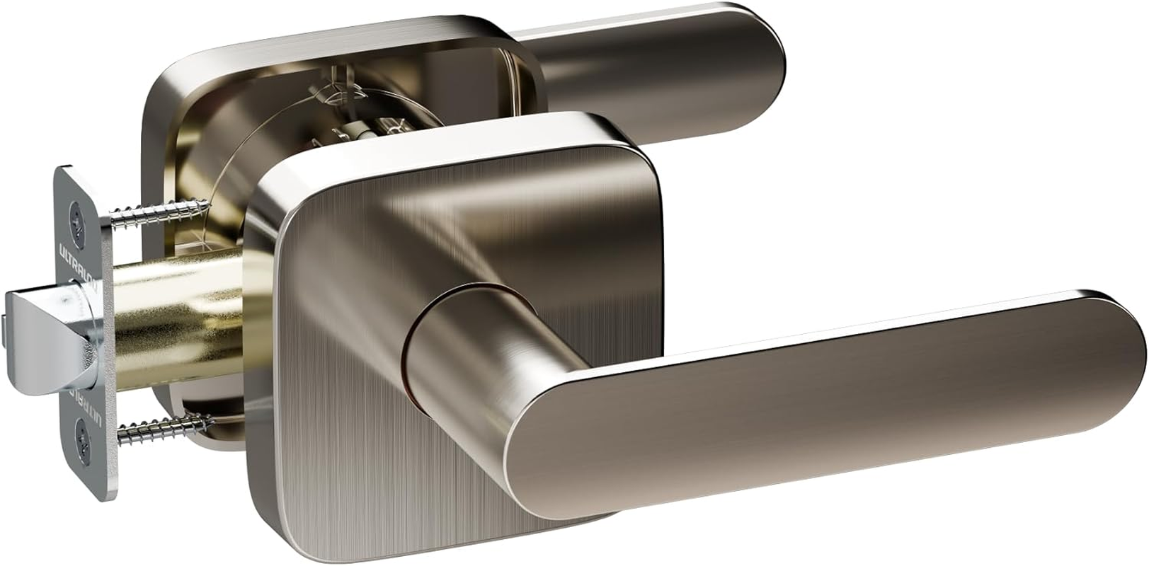 ULTRALOQ Modern Matte Black Aluminium Door Lever, Reversible, Adjustable Backset, Waterproof, Ideal for Hallway, Closet, and Any Door