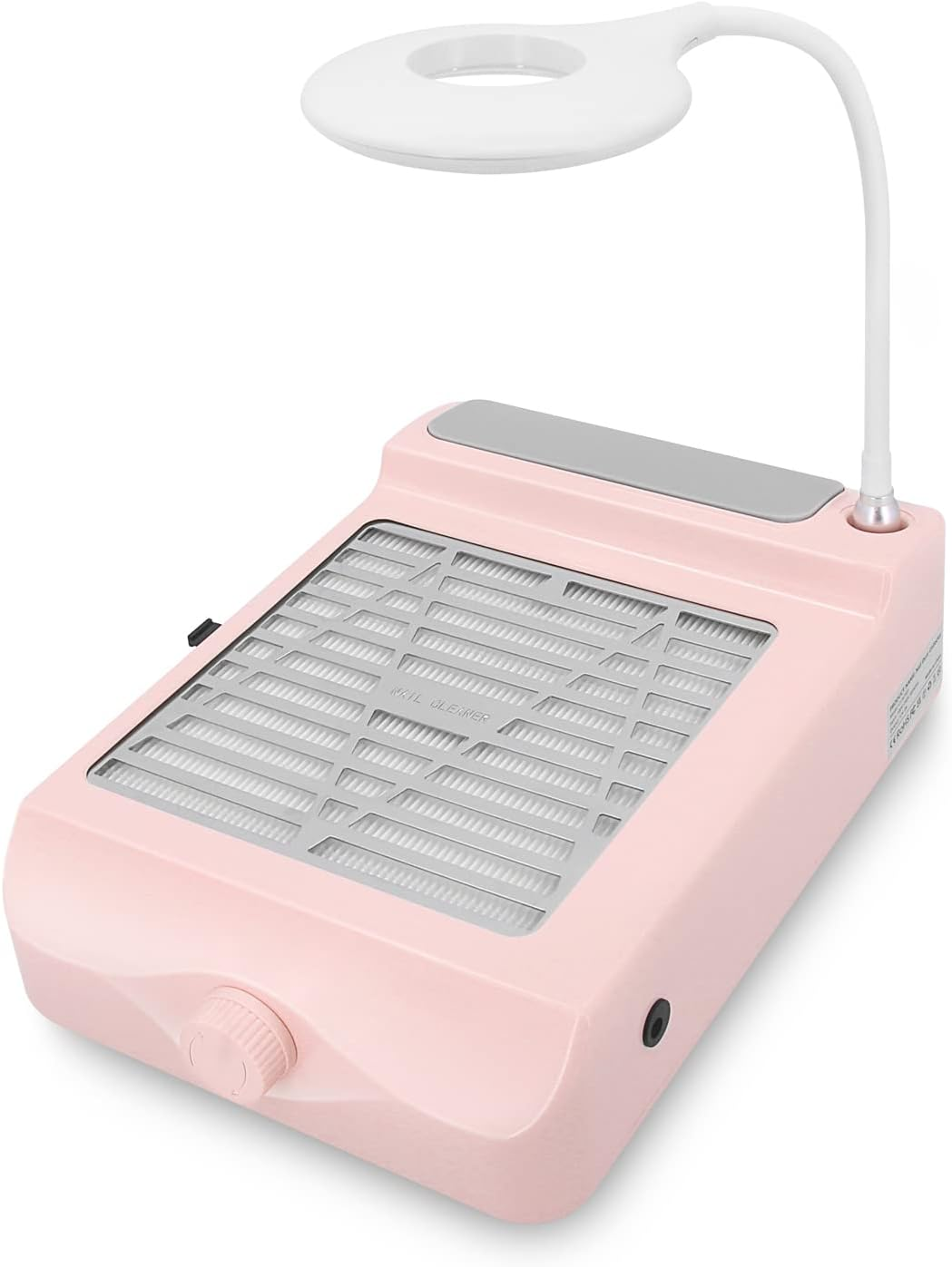 AONOLOVO Nail Dust Collector, Adjustable Suction, Professional Nail Fan Dust Collector with Light Manicure Dust Collector Nail Tech Vacuum Cleaner Machine for Acrylic Nails Removal, Pink image number 1