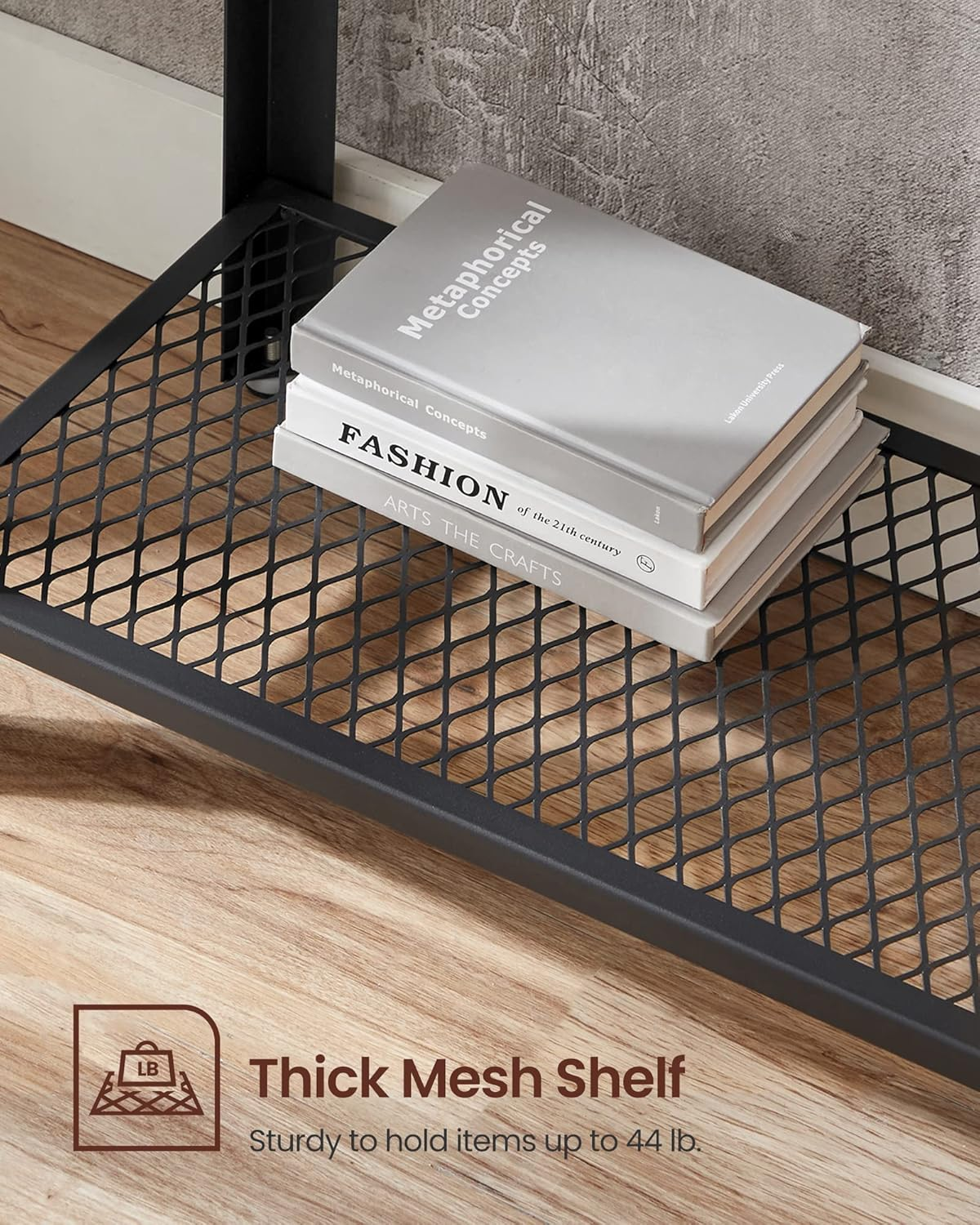 VASAGLE Console Table, Entryway Table, Stable Sofa Table, for Living Room, Bedroom, Easy Assembly, Rustic Brown and Black LNT80X