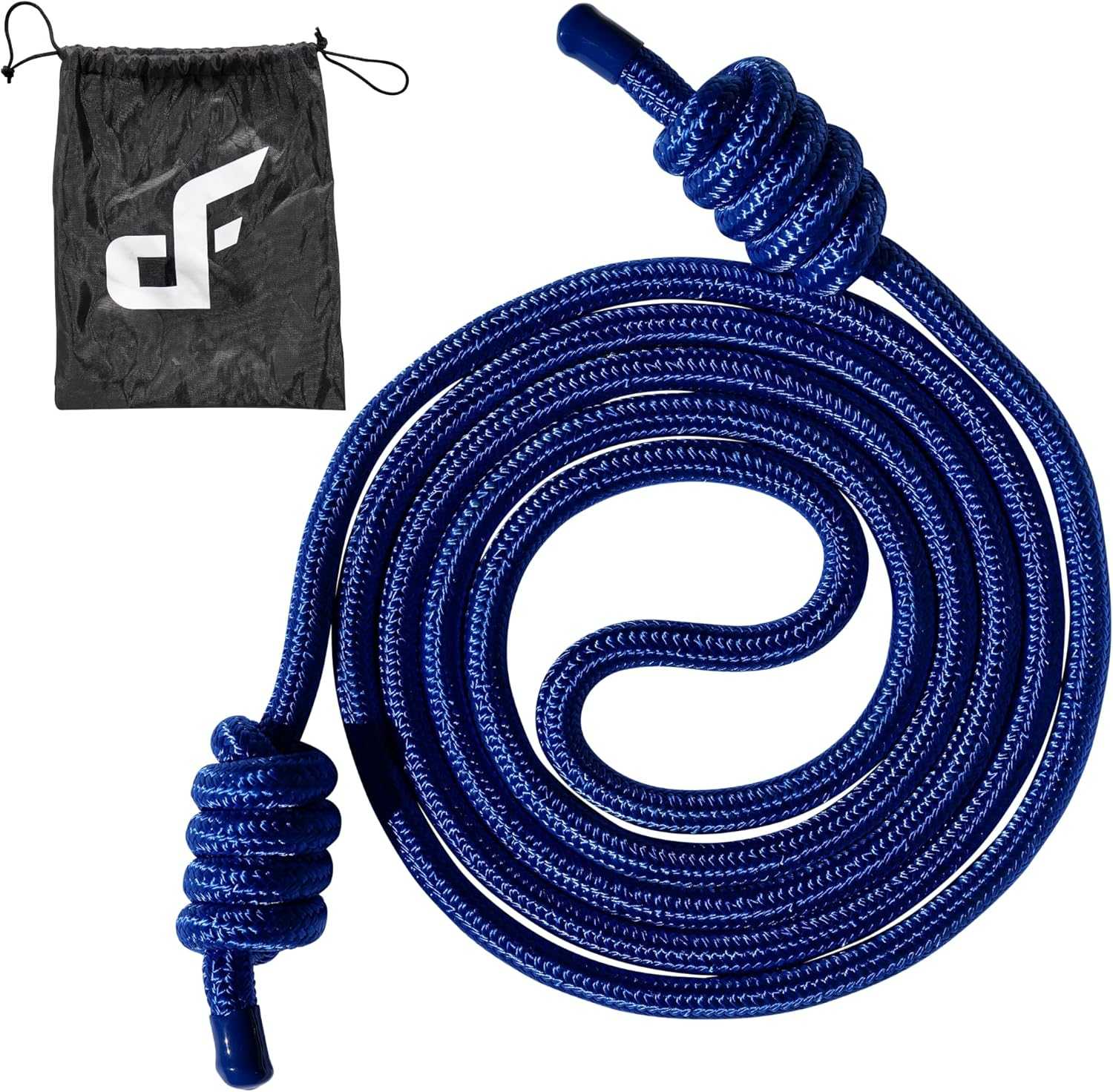 Flow Rope for Fitness Exercise - Double Braid 9Ft Adjustable Length Jump Ropes - Home or Gym Training Workout for Men and Women
