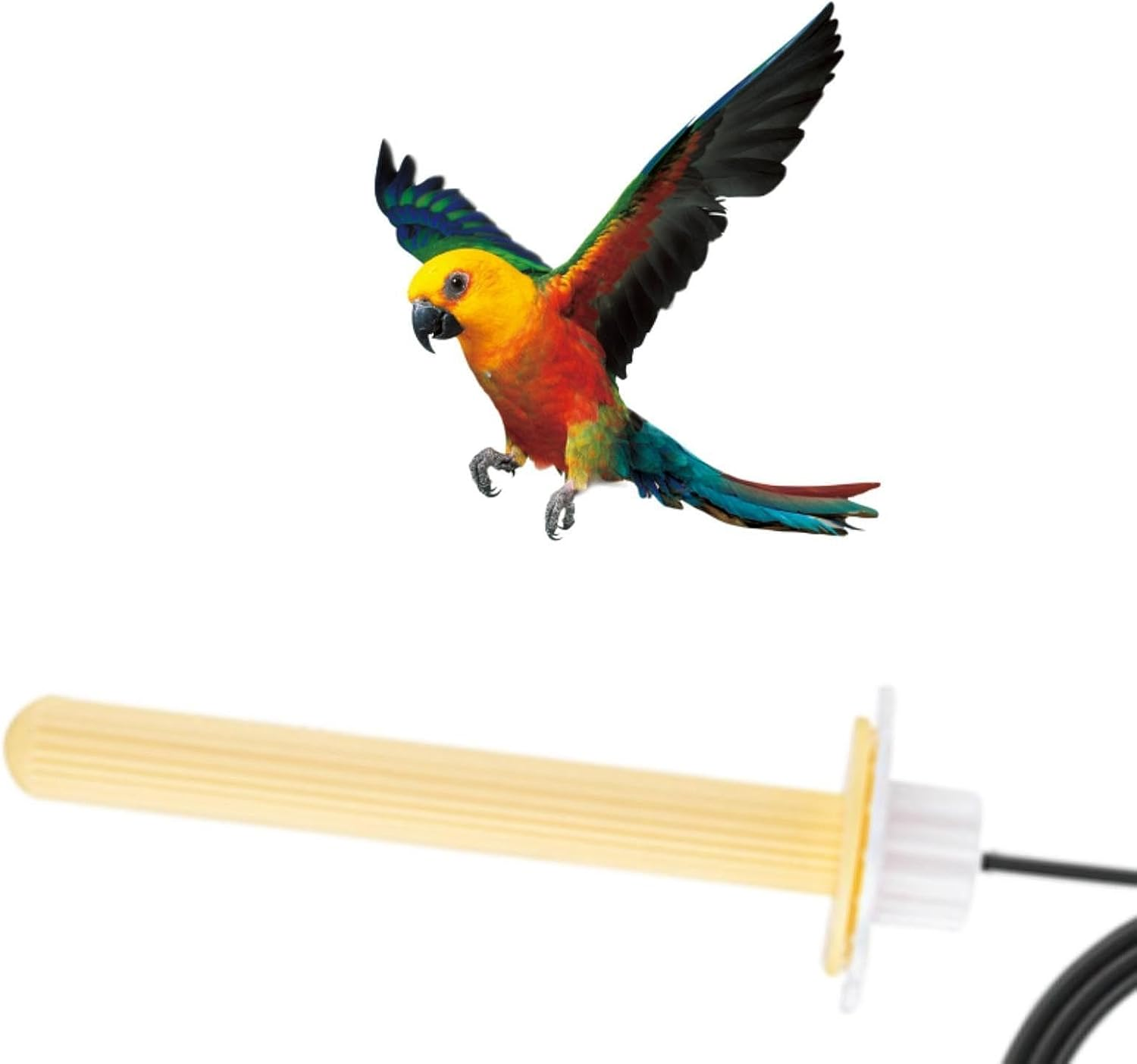 Heating Bird Perch Parrot Stand, 5V USB Bird Stand Bar Bird Cage Heater for Lovebirds Cockatiels Small Bird Canaries Conures, Yellow - Pink image number 6