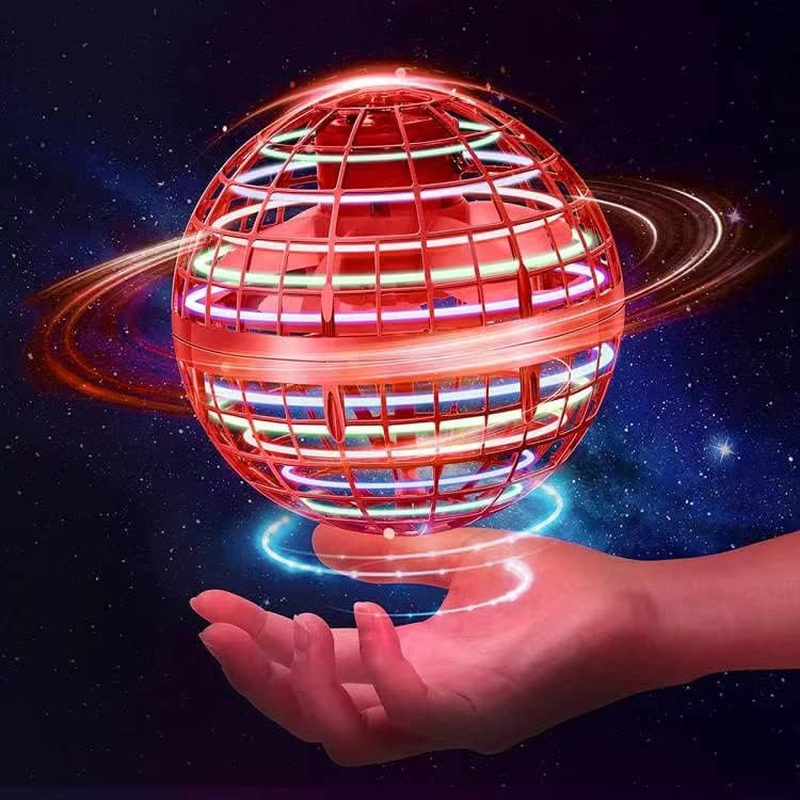 HONBQYCC Flying Ball Toy, 2023 Hover Ball Soaring Nebula, Hand Controlled Boomerang, RGB Light Magic Space UFO, Mini Drone for Kids 6+, Includes Cable, Manual