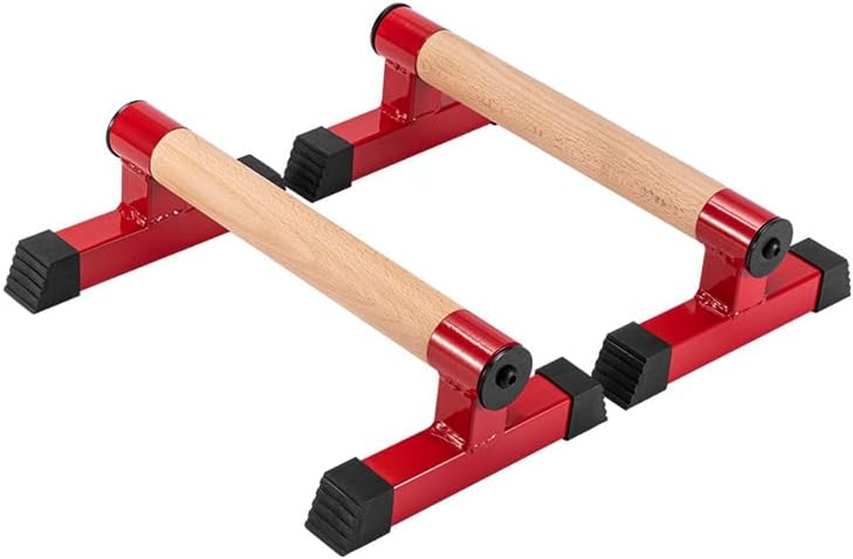 Wood Push up Bars Parallettes Bars Higher Quality Calisthenics Equipment Perfect, Pushup Bar and Handstand Push up Handles for Calisthenics, Fitness, Gymnastics, Aerobics Support 620 Lbs image number 2