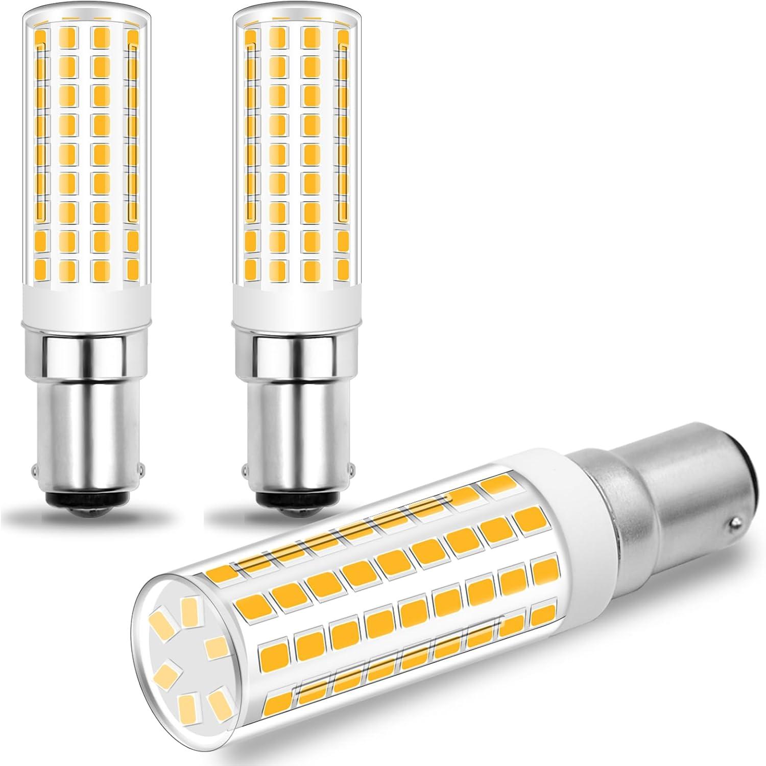 TRIJZHOU B15D Replacement 60W 70W Halogen Lamp LED, Dimmable Warm White 3000K 650LM, 6W LED Lamp AC 220-240V, Double Contact B15D for Ceiling Lights, Desk Lamps, Set of 3 image number 2