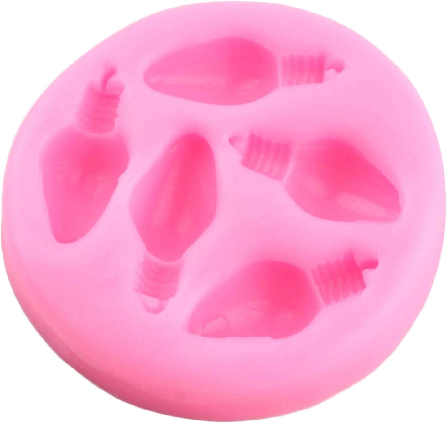 Light Bulb Silicone Mould Christmas Light Bulb Chocolate Fondant Moulds for Cupcake Topper Cake Decoration Polymer Clay Candy Gum Paste image number 3