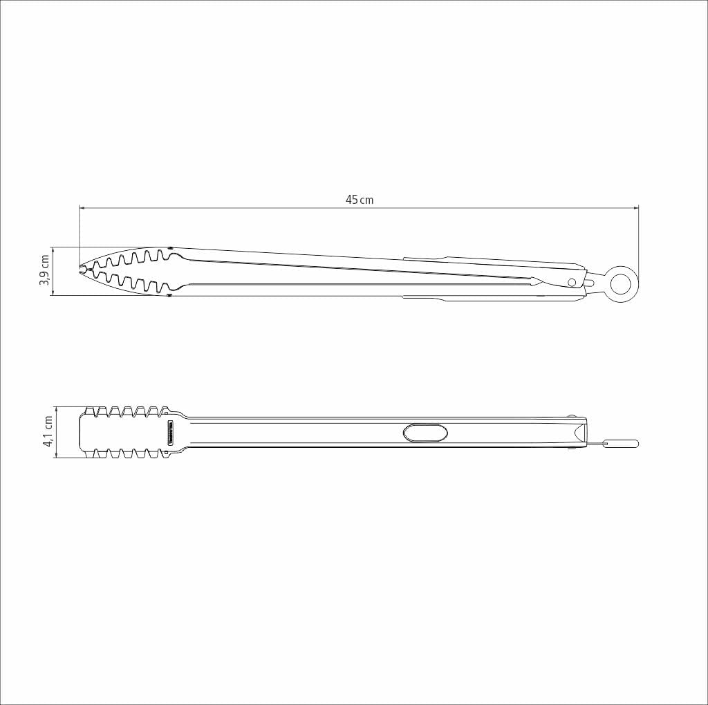 Tramontina Churrasco Barbecue Meat Tong, Black image number 3