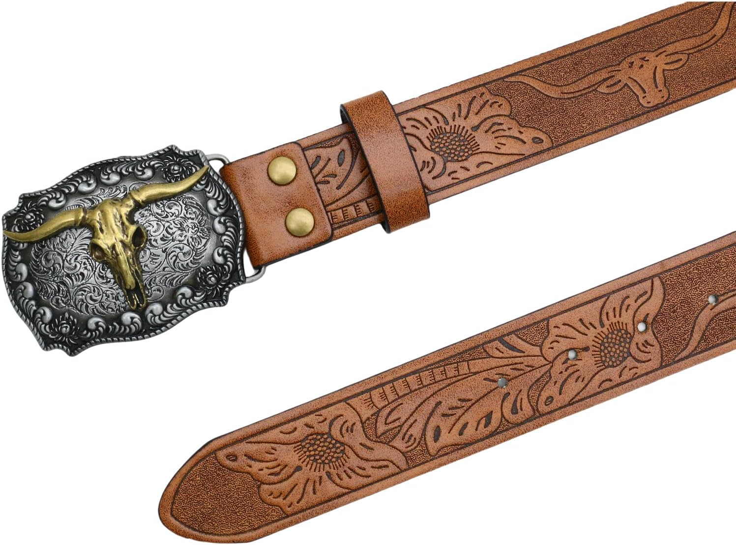 COSOUKE Cowboy Costume Halloween Costumes Men with Hat Vest Belt Red Bandana image number 4