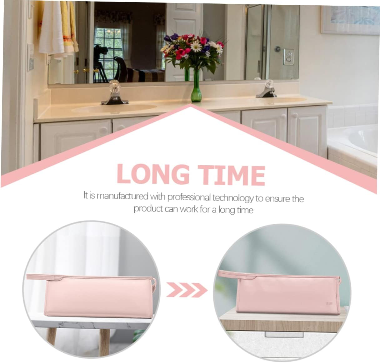 PLAFOPE Travel Toiletry Kit Hair Dryer and Curler Organizer Bag Splashproof Case image number 5