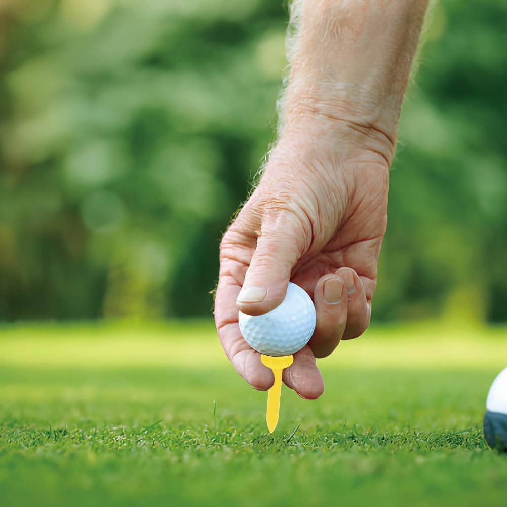 Plastic Golf Tees, Professional Bulk 100Pcs Unbreakable with Height Control Cushion Top Reusable Castle Design for Men and Women Outdoor Practice Nail Limit Pin Golfer Accessory image number 6