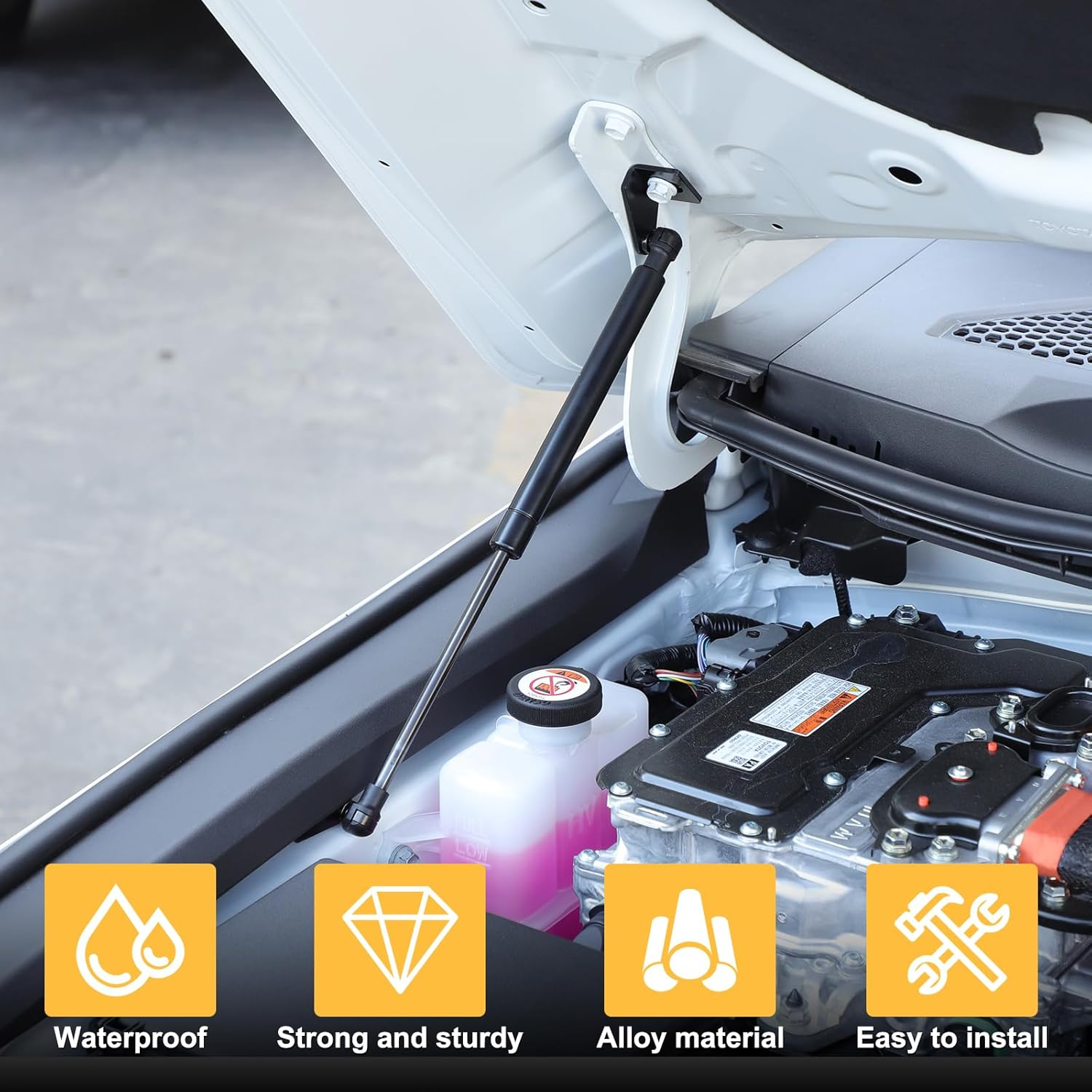 Yinaniutos Hood Lift Supports Struts Shocks Compatible with Toyota Land Cruiser 250 Prado J250 LC250 2024 2025, Front Hood Gas Springs Shocks Accessories, Carbon Steel image number 2