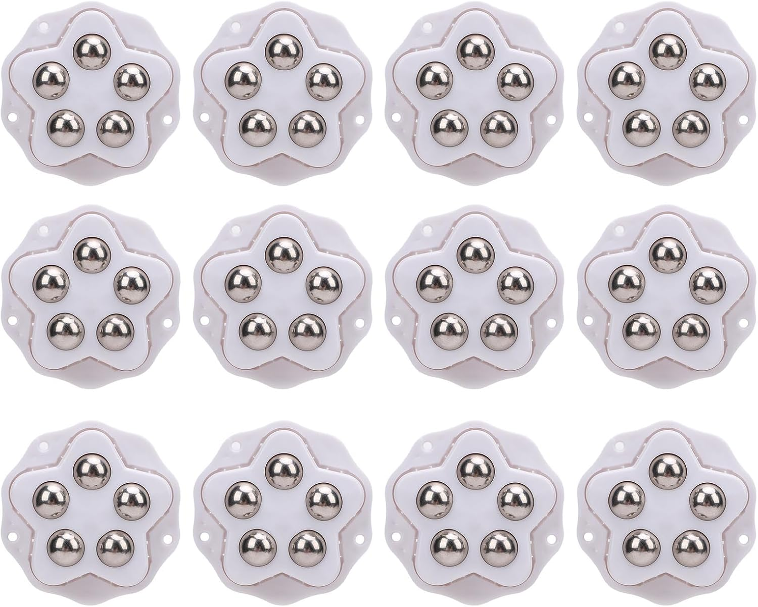 12PCS Self Adhesive Caster Wheels, 360&deg; Swivel Appliance Rollers Appliance Sliders for Kitchen Appliances, Mini Universal Wheel Roller Casters for Storage Box, Small Furniture