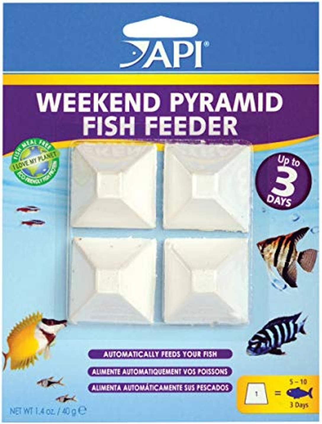 API Fish Feeder, Whites & Tans, 1 Count (Pack of 1), 71A image number 1