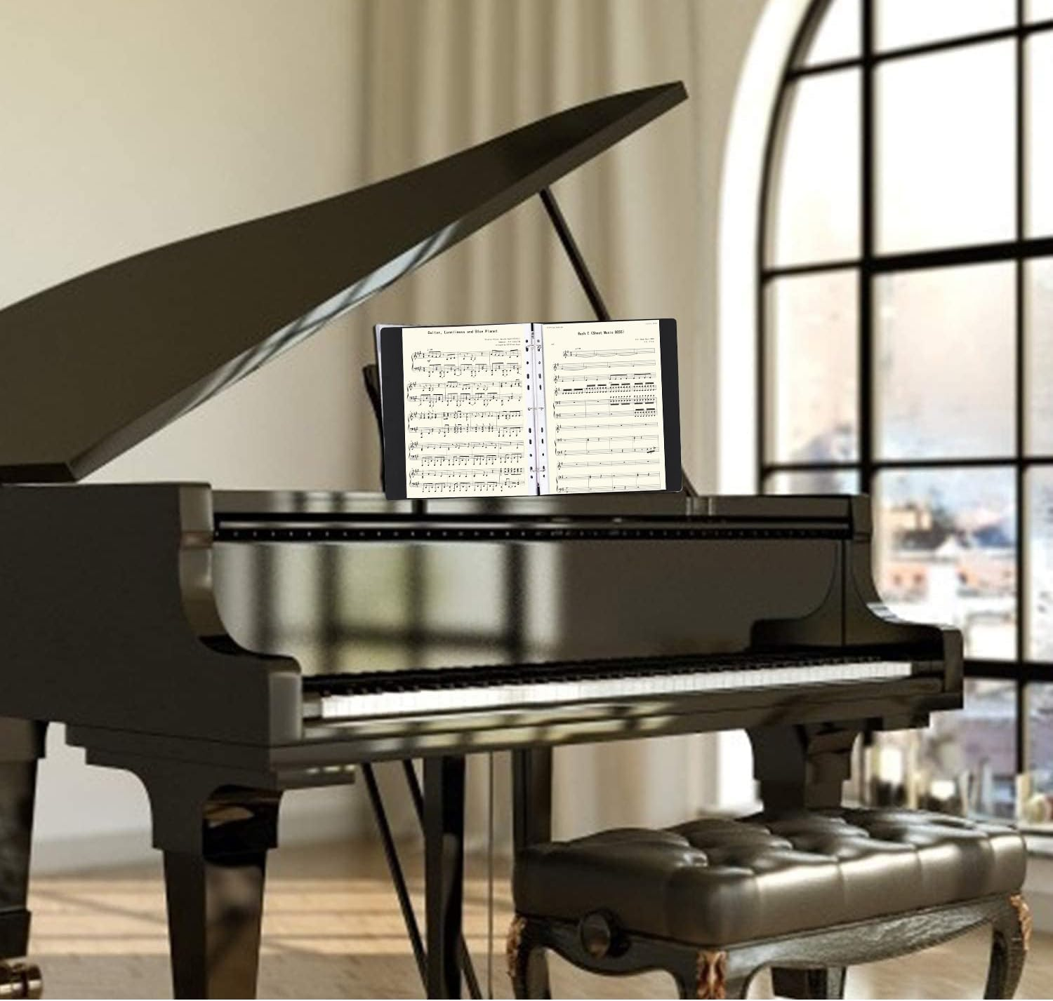 70 Pockets Portfolio Binder with Plastic Sleeves, Presentation Book Display 140 Pages File Folder for Artwork, Sheet Music, Document, Diamond Painting image number 2