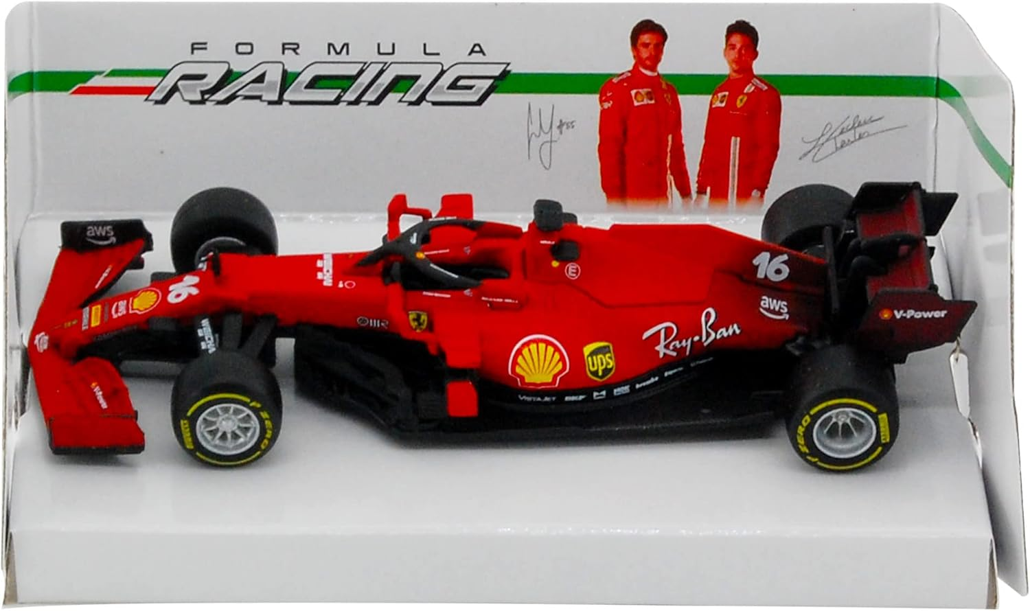 Bburago 1/43 2021 Ferrari SF21 F1#16 Charles Leclerc Diecast Model Car 36829