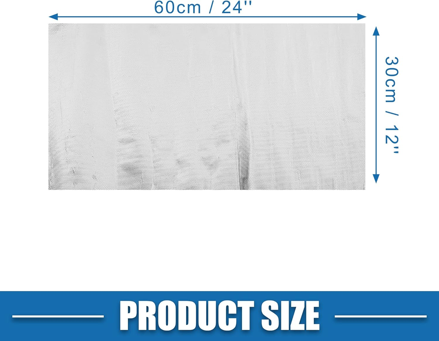 X AUTOHAUX Car Heat Shroud 24'' X 12'' Aluminized Heat Shield Mat Thermal Barrier Cover Protection Fiberglass Silver Tone image number 3