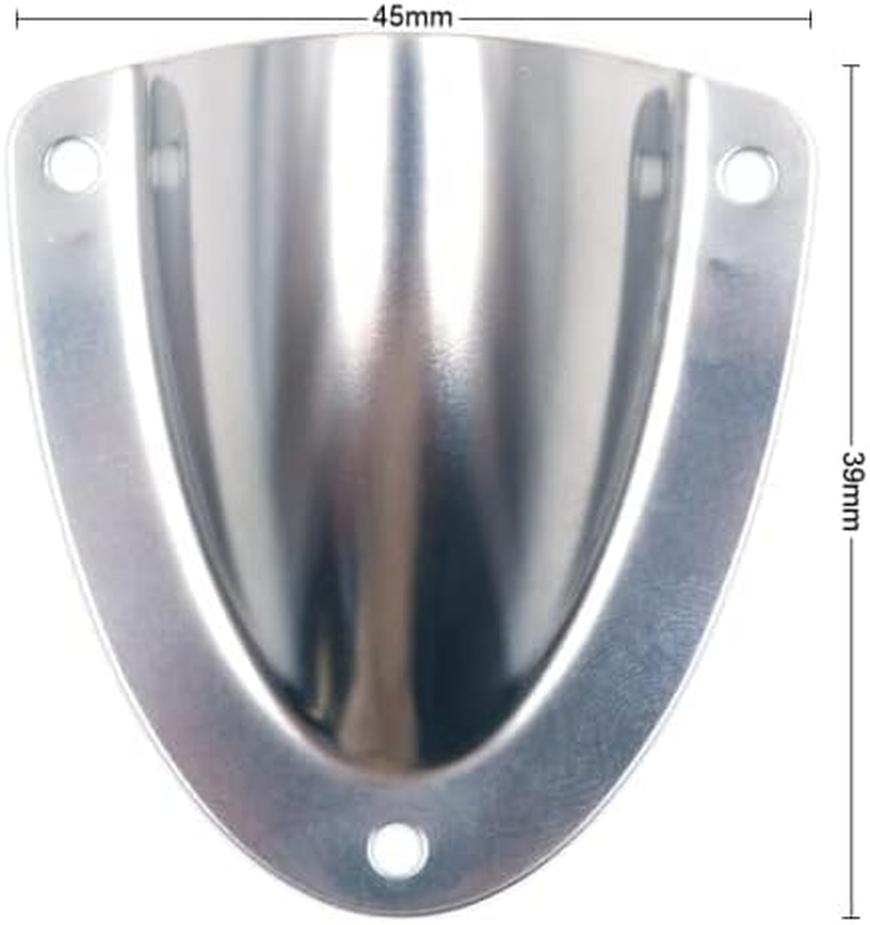 4X ZONADA Wire Cable Vent Cover, 45Mm 316 Stainless Steel Clamshell Vent, Marine Grade, Clam Shell Vent for Boat image number 1