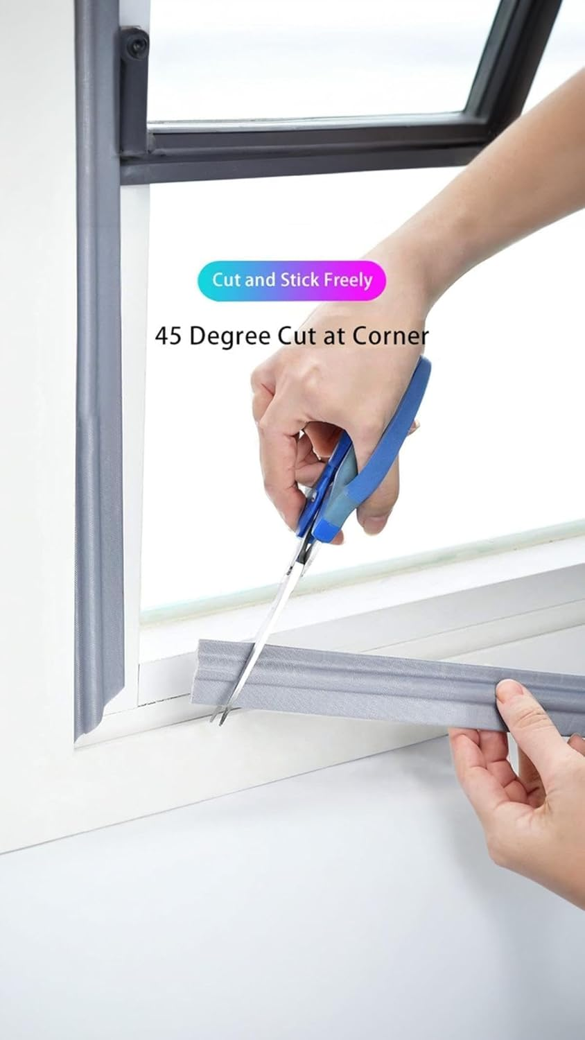 Honwor 3M Self-Adhesive Weatherproof Door & Window Seal Strip, Insulates, Reduces Drafts, Soundproof, Anti-Collision, Winter Protection image number 2