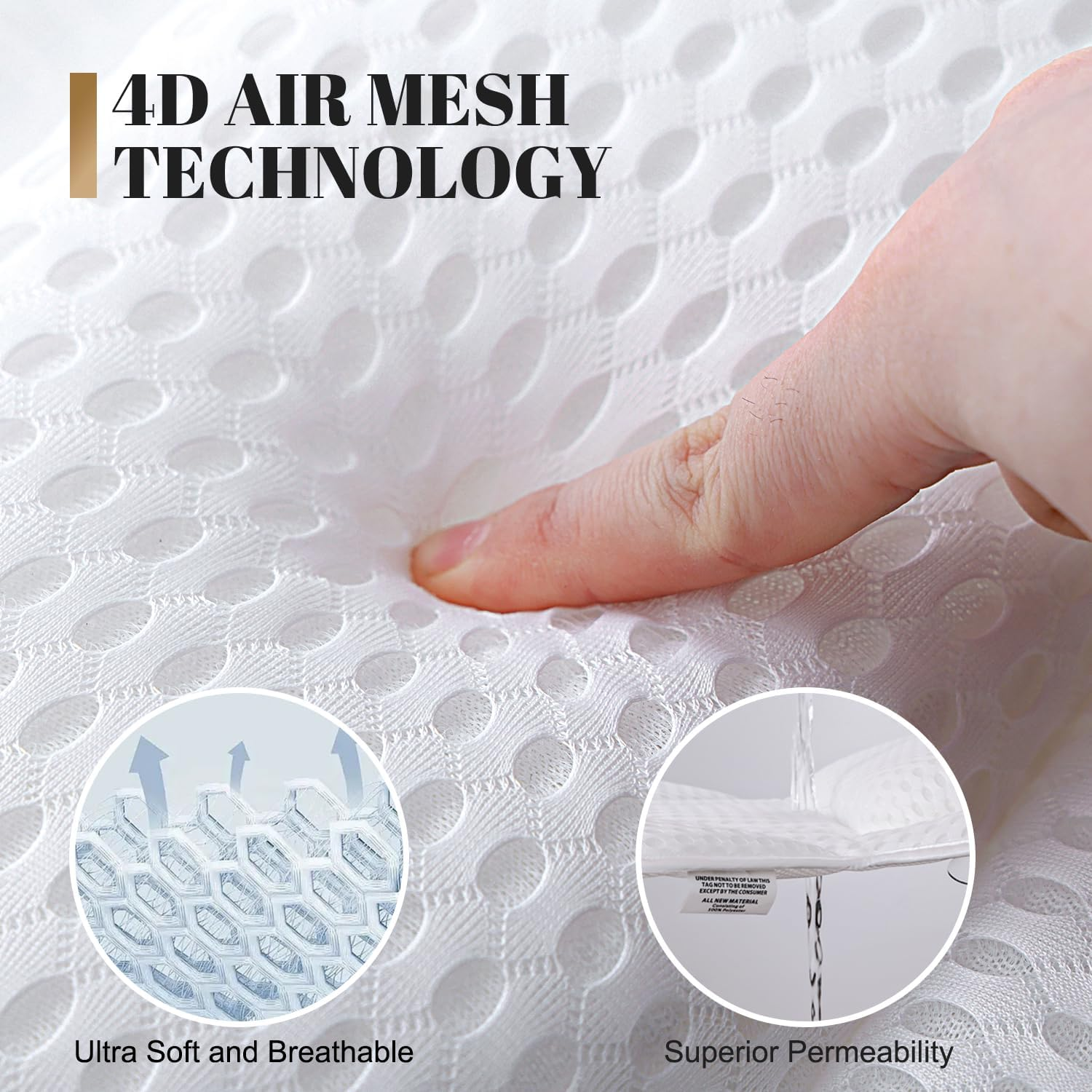 Bath Pillow Luxury Bathtub Pillow, 4D Bath Tub Pillows for Head, Neck and Back Support, Tub Pillow for Bathtub with 6 Non-Slip Suction Cups, Relaxing Bath Accessories Spa Gifts image number 4